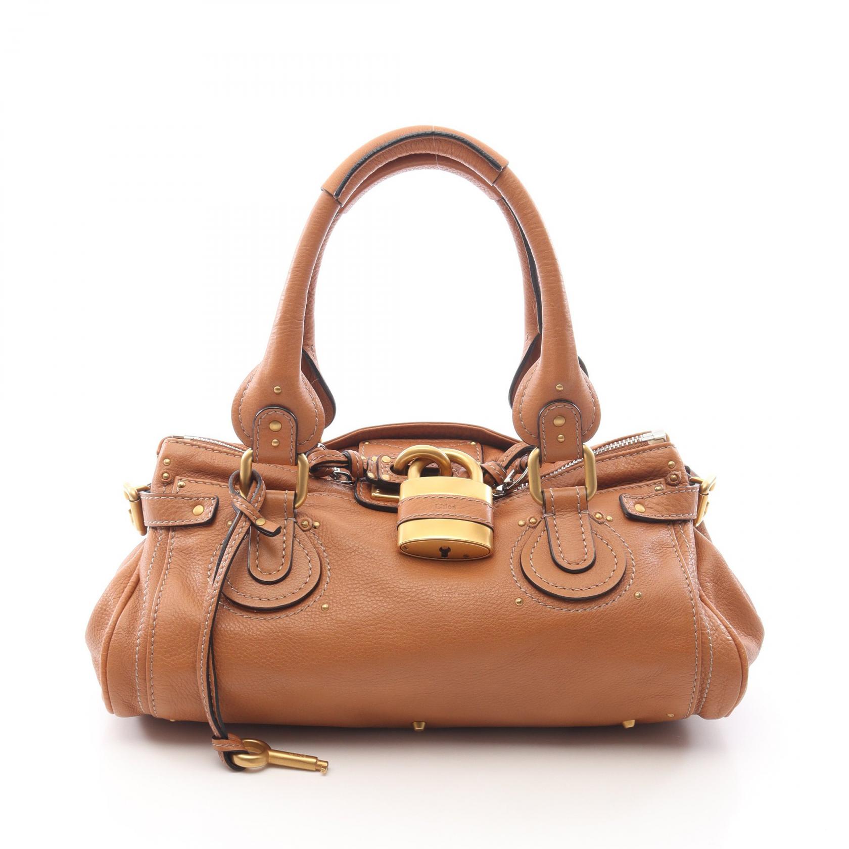クロエ Chloe パディントン ハンドバッグ バッグ レザー ブラウン系 【中古】