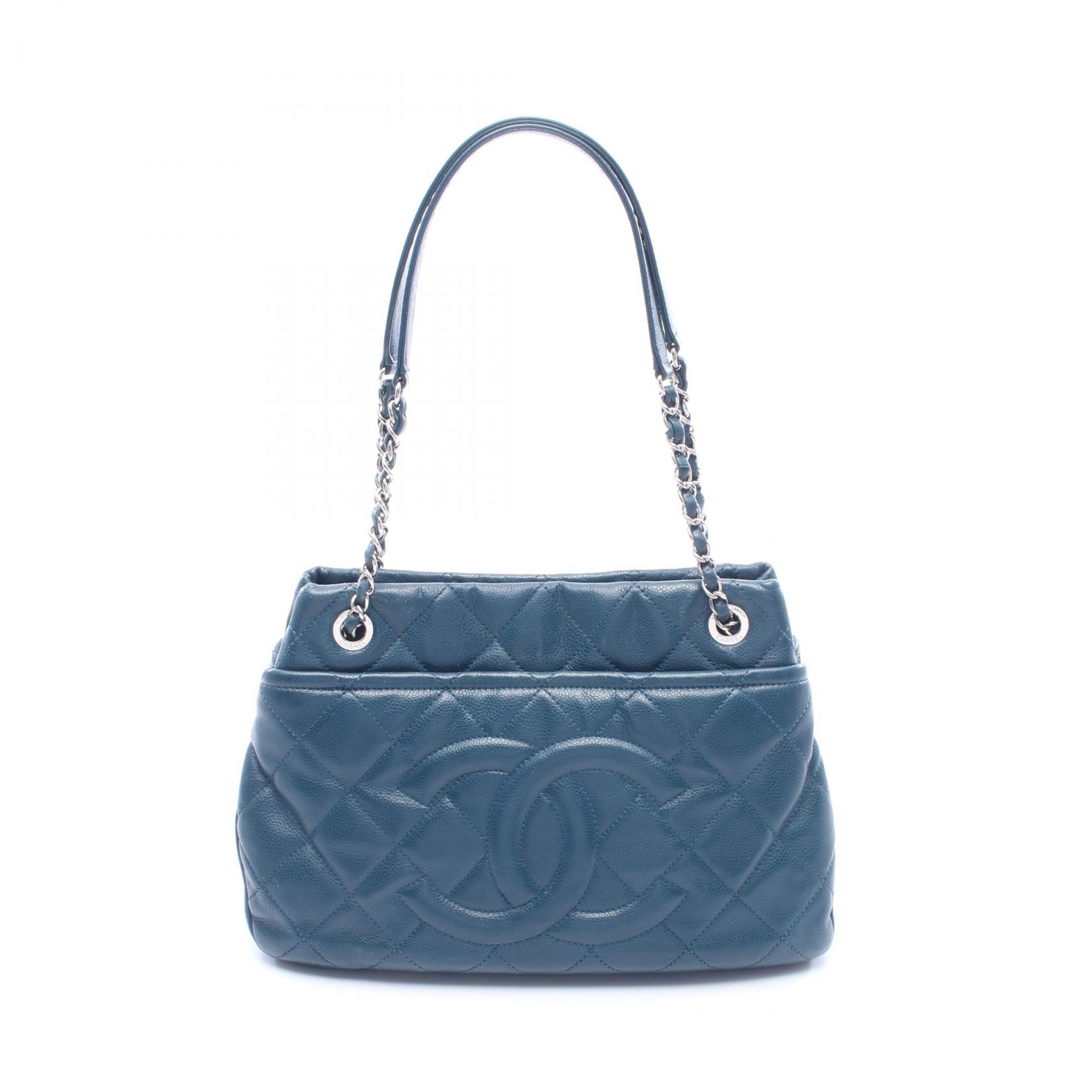 シャネル CHANEL マトラッセ トートバッグ バッグ キャビアスキン(グレインドカーフ) グリーン系 【中古】