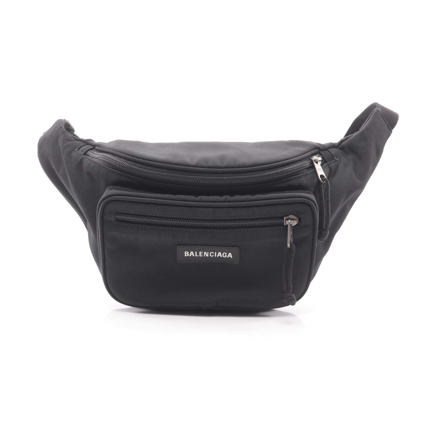 【15%OFFクーポン 7/19 20時~7/26 9:59】バレンシアガ BALENCIAGA エクスプローラー ベルトバッグ ウエストバッグ ボディバッグ バッグ キャンバス ブラック系 【中古】|RECLO(リクロ)店