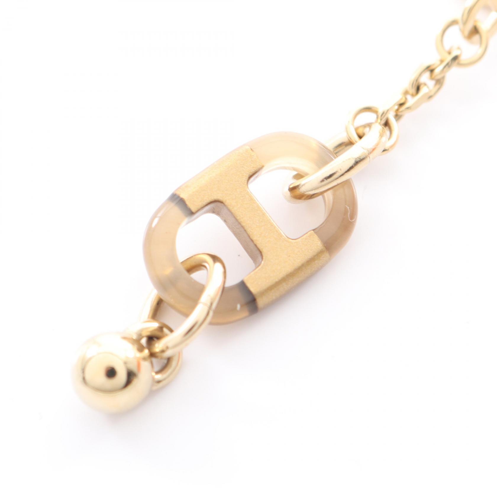 エルメス HERMES シュルメール PM ネックレス ジュエリー GP（ゴールドメッキ） バッファローホーン ゴールド系 / ブラウン系 【中古】