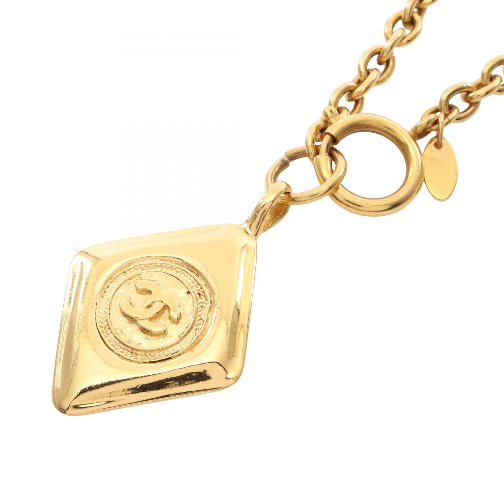 【10%OFFクーポン 7/21 10時～7/26 9:59】シャネル CHANEL ココマーク ネックレス ジュエリー GP（ゴールドメッキ） ゴールド系 【中古】｜RECLO（リクロ）店