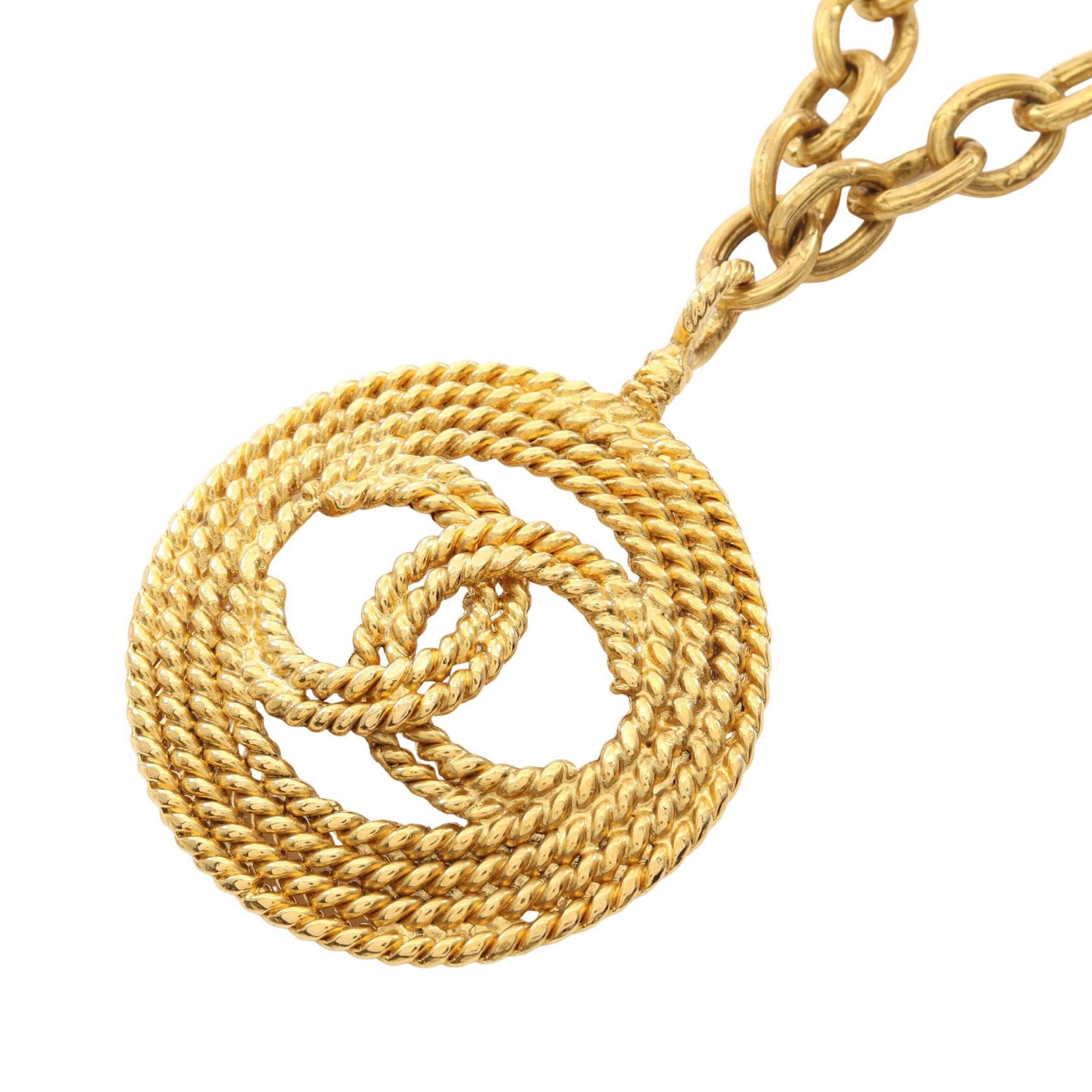 【10%OFFクーポン 7/21 10時～7/26 9:59】シャネル CHANEL ココマーク ネックレス ジュエリー GP（ゴールドメッキ） ゴールド系 【中古】｜RECLO（リクロ）店