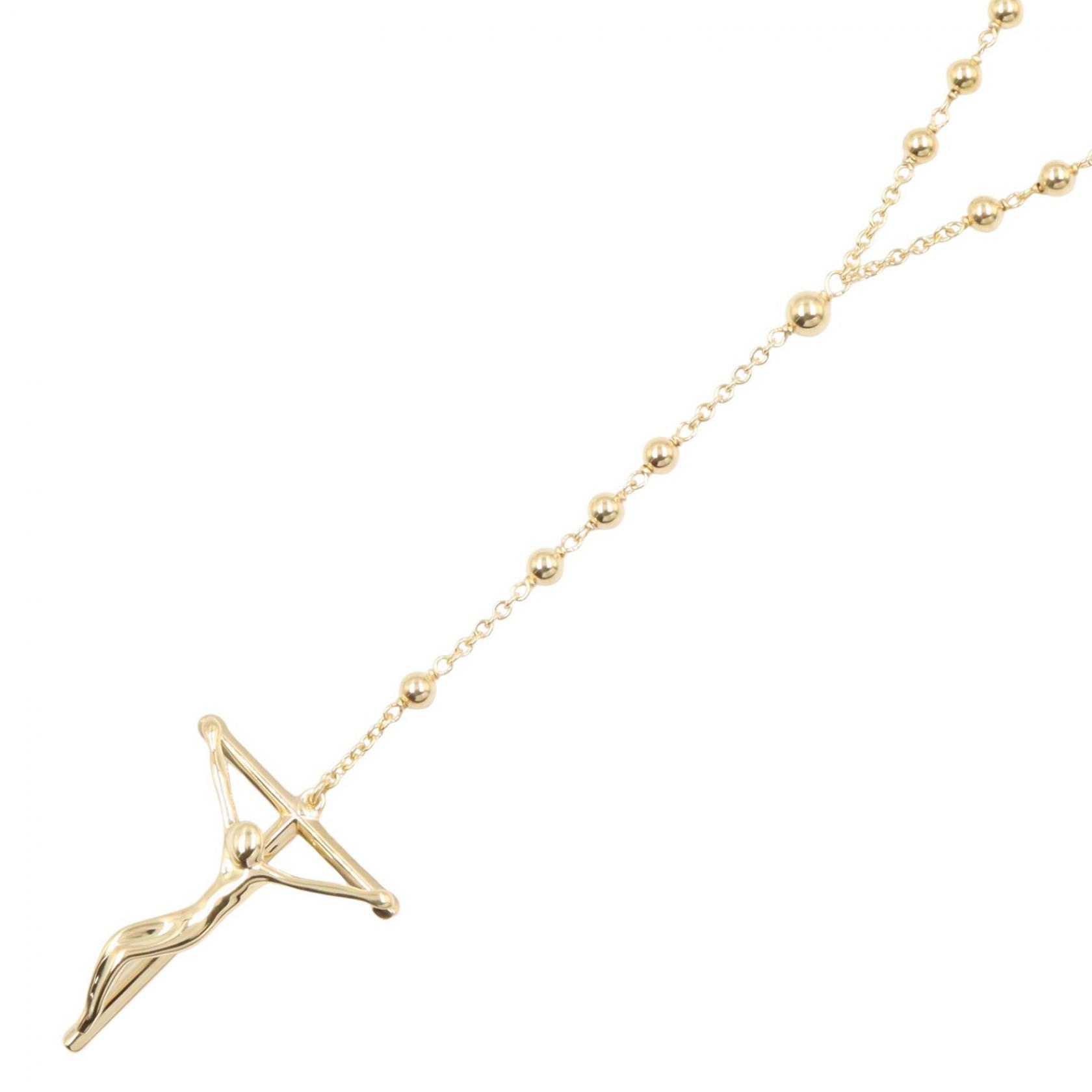 【10%OFFクーポン 7/18 0時~7/21 9:59】ティファニー TIFFANY&CO ロザリオ ネックレス ネックレス ジュエリー K18(イエローゴールド) ゴールド系 【中古】|RECLO(リクロ)店