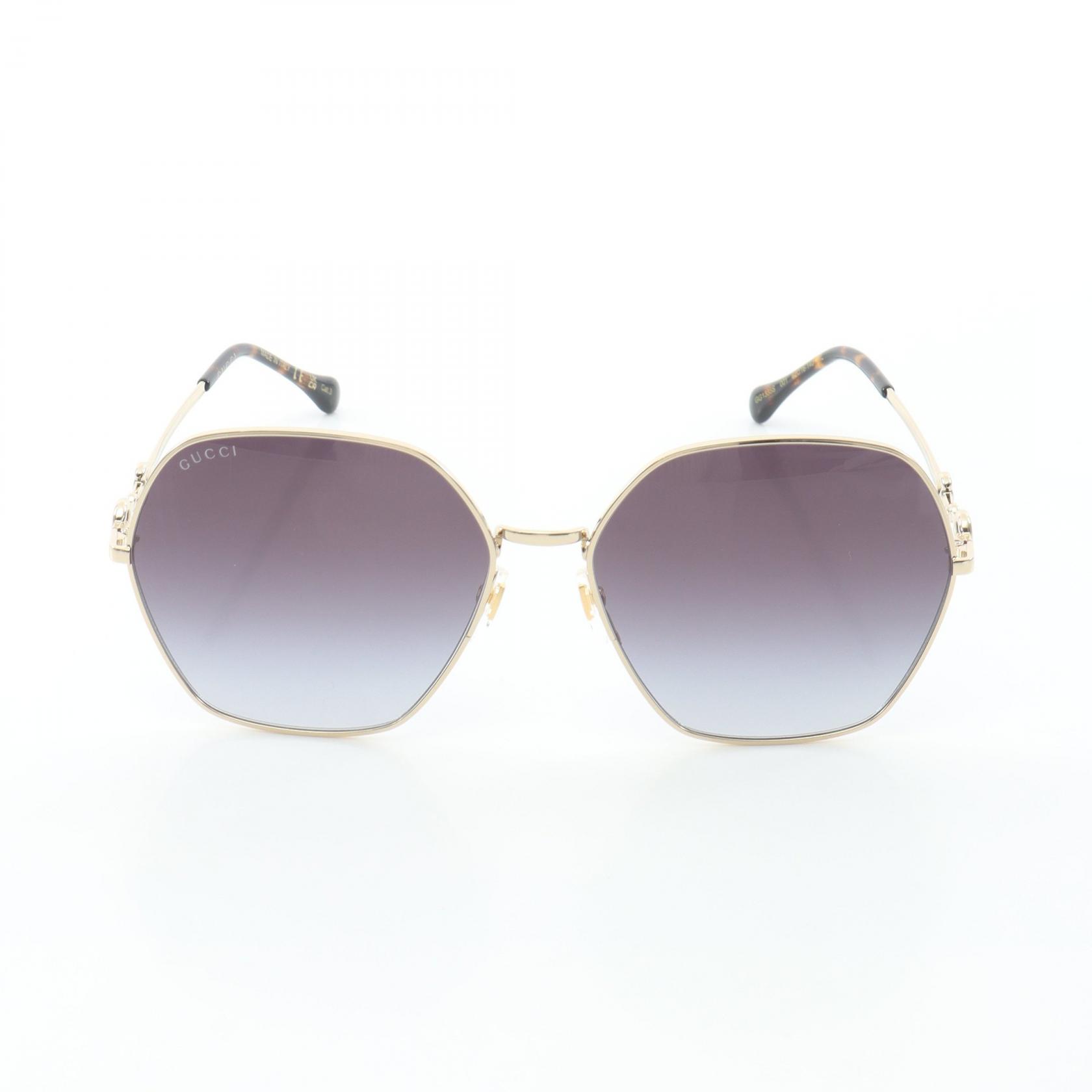 グッチ GUCCI ヘキサゴン サングラス 衣料品 GP / プラスチック ゴールド系 GG1335S001 【新品】