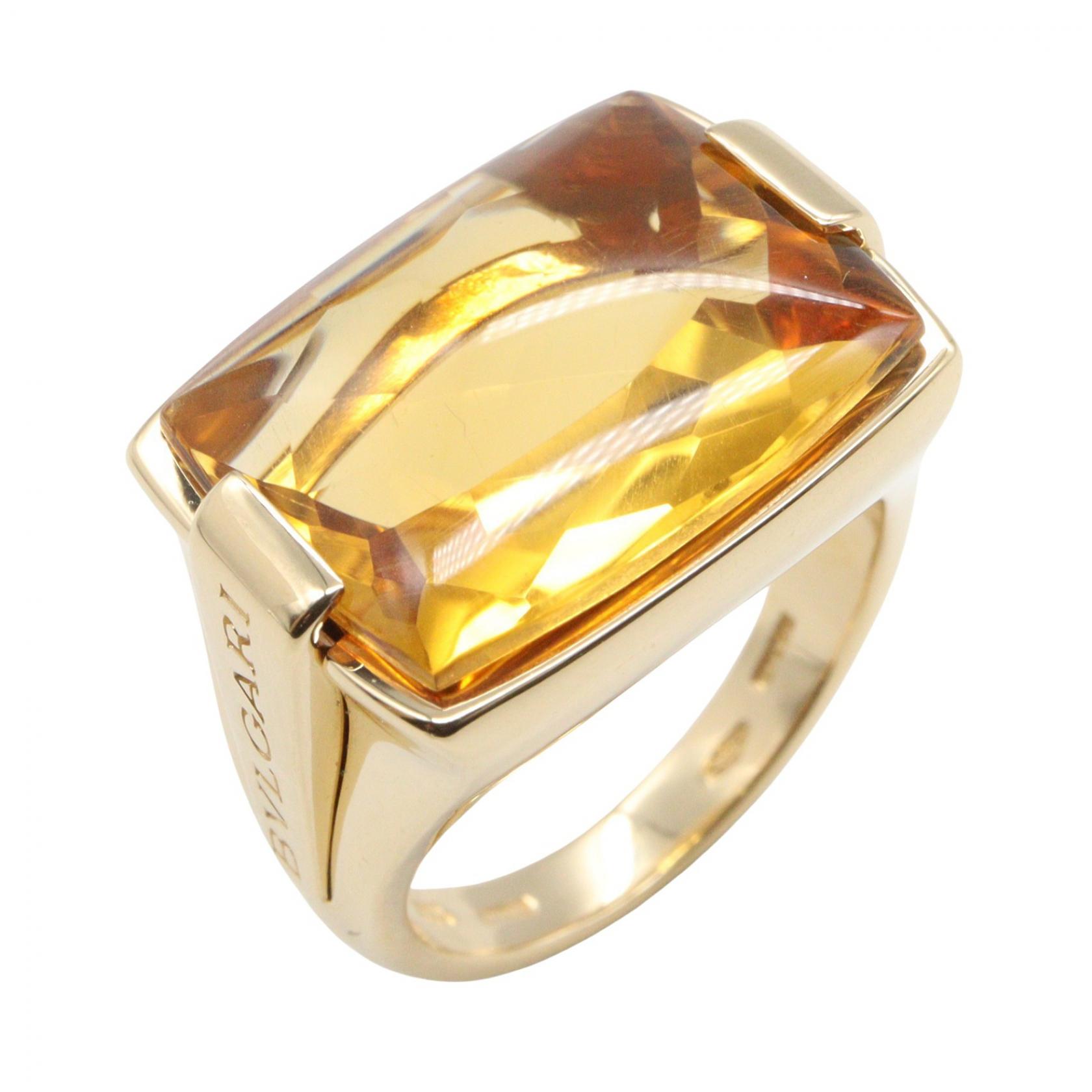 【10%OFFクーポン 7/21 10時～7/26 9:59】ブルガリ BVLGARI アレグア リング シトリン リング・指輪 ジュエリー K18（イエローゴールド） シトリン ゴールド系 / イエロー系 【中古】｜RECLO（リクロ）店