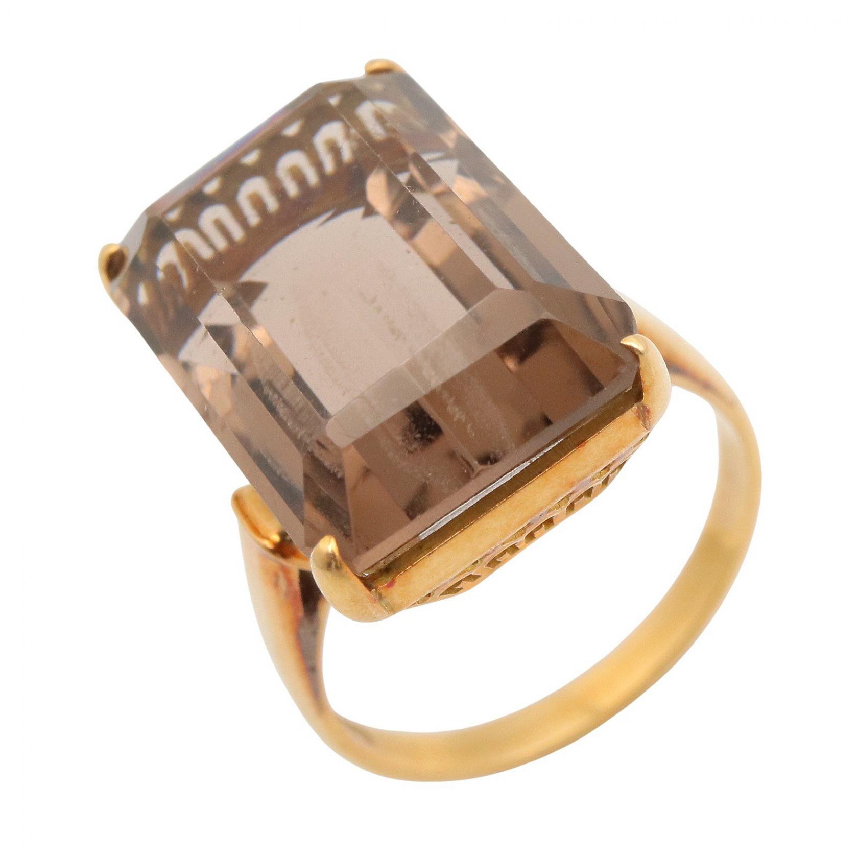 【10%OFFクーポン 7/21 10時～7/26 9:59】ジュエリー JEWELRY 色石 リング リング・指輪 ジュエリー K18（イエローゴールド） 色石 ブラウン系 / ゴールド系 色石 7.6g 【中古】｜RECLO（リクロ）店