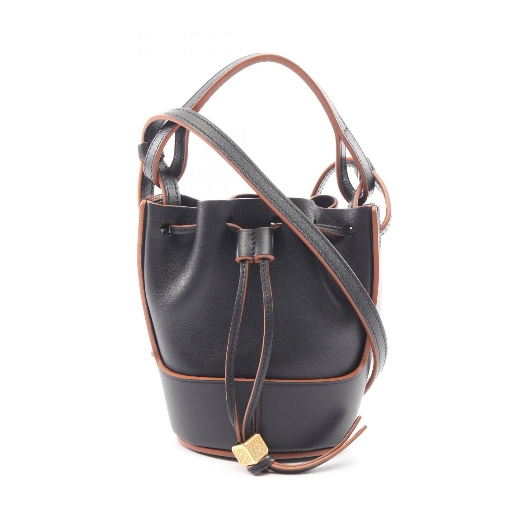 【15%OFFクーポン 7/19 20時~7/26 9:59】ロエベ LOEWE バルーンバッグ ナノ 2WAY ショルダーバッグ バッグ レザー ブラック系 A710R85X01 【中古】|RECLO(リクロ)店