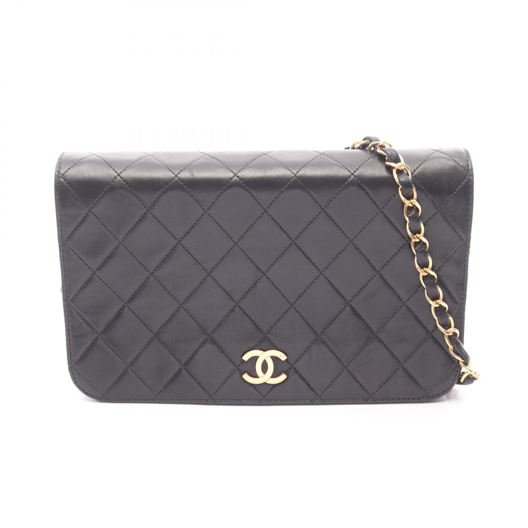 【10%OFFクーポン 7/21 10時~7/26 9:59】シャネル CHANEL マトラッセ フルフラップ プッシュロック ショルダーバッグ バッグ ラムスキン(羊革) ブラック系 【中古】|RECLO(リクロ)店