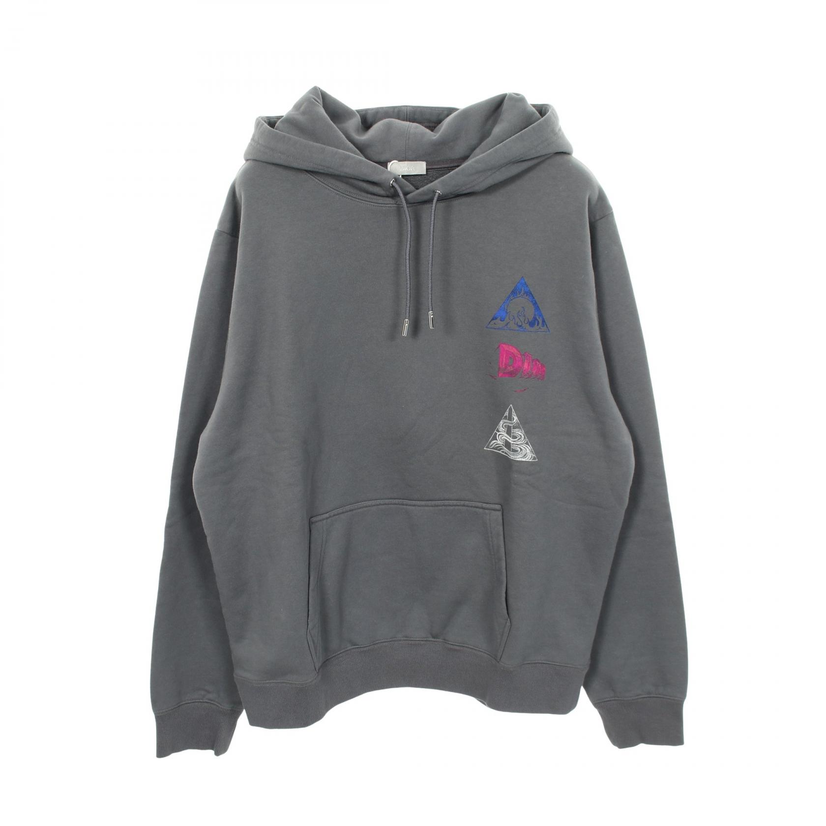 ディオール Dior バックプリント 裏起毛 パーカー 衣料品 トップス コットン グレー系 【中古】｜RECLO（リクロ）店 66,550円