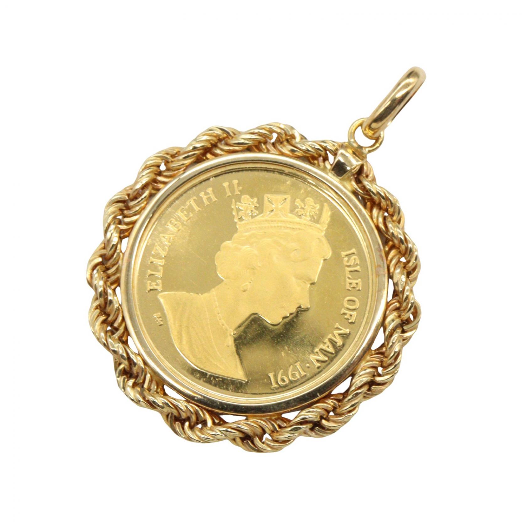 【10%OFFクーポン 7/21 10時~7/26 9:59】ジュエリー JEWELRY コイントップ 1/10OZ ペンダントトップ ジュエリー K18(イエローゴールド) K24 ゴールド系 K24/K18 4.6g 【中古】|RECLO(リクロ)店