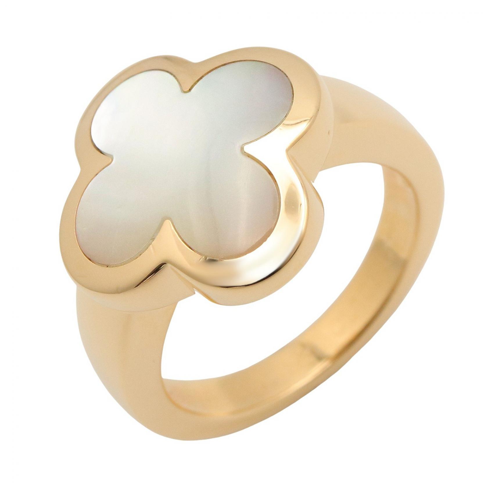 ヴァンクリーフ＆アーペル Van Cleef & Arpels ピュアアルハンブラ リング マザーオブパール リング・指輪 ジュエリー K18YGマザーオブパール ブルー系 / ゴールド系 【中古】｜RECLO（リクロ）店