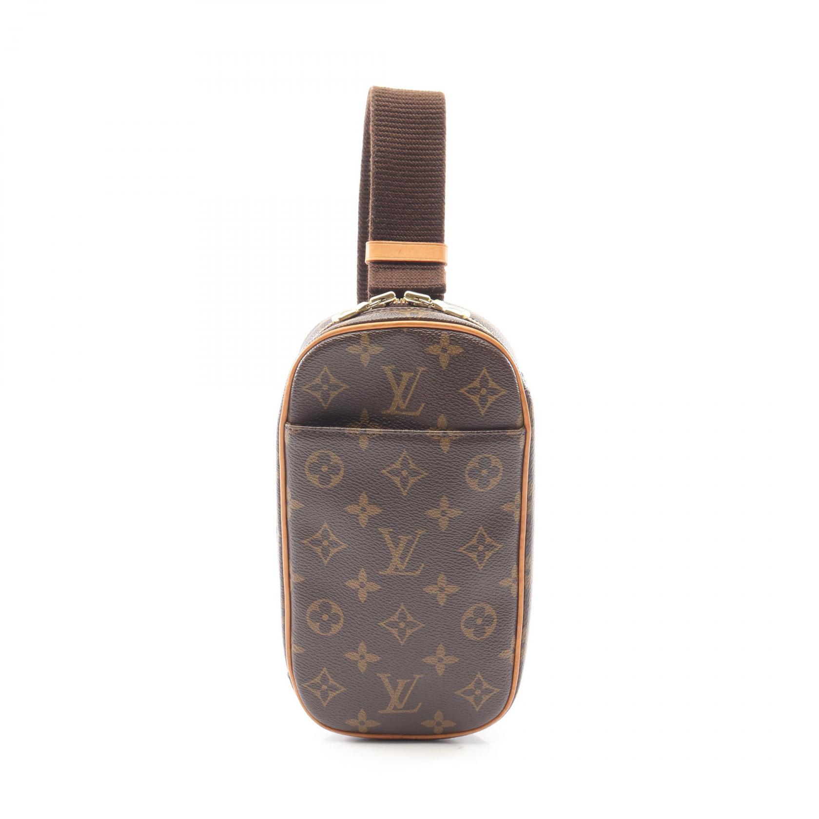 【15%OFFクーポン 7/19 20時～7/26 9:59】ルイ・ヴィトン LOUIS VUITTON ポシェットガンジュ ウエストバッグ ボディバッグ バッグ PVCコーティングキャンバス レザー モノグラム ブラウン系 M51870 【中古】｜RECLO（リクロ）店