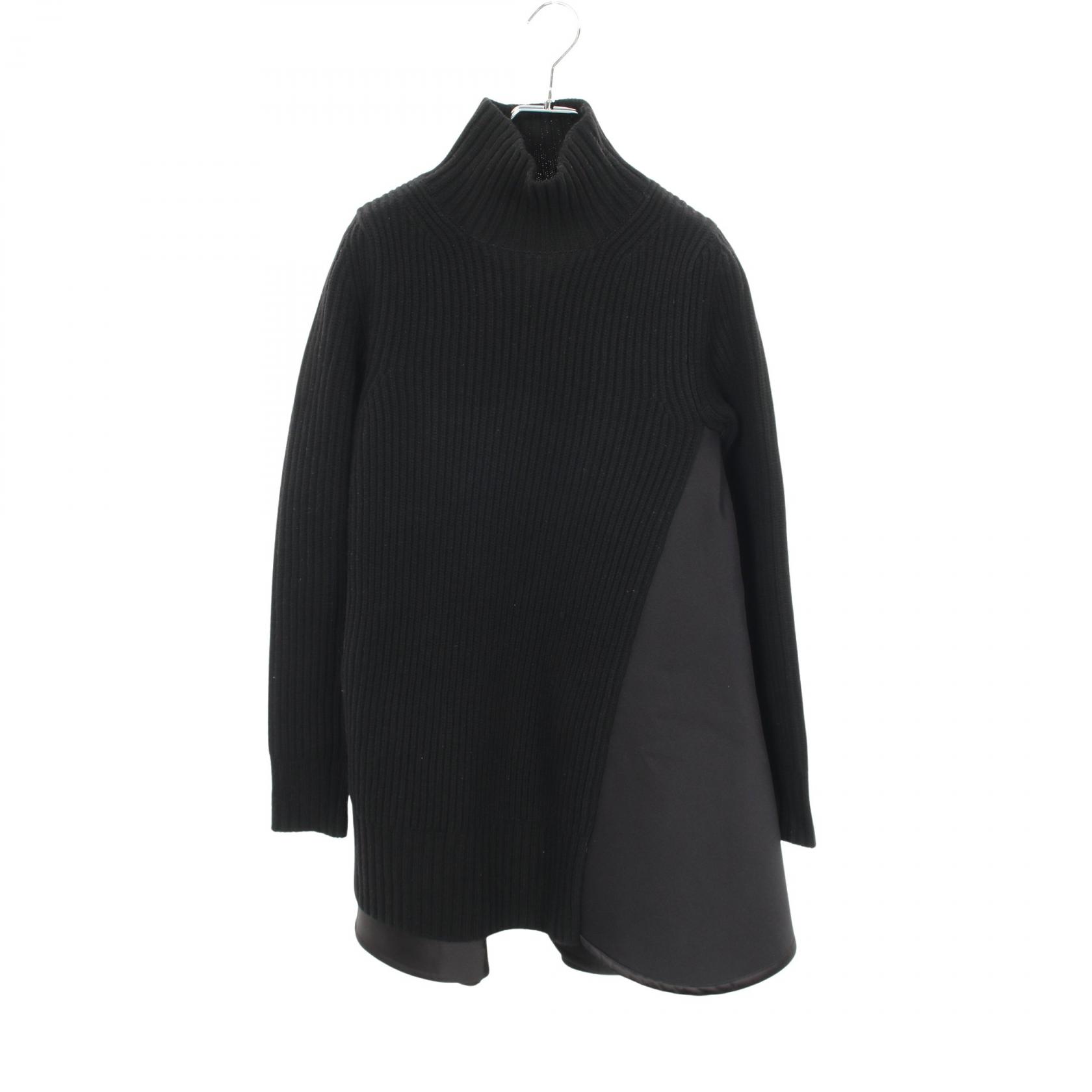 【10%OFFクーポン 7/21 10時～7/26 9:59】サカイ Sacai 切替 変形 ワンピース 衣料品 トップス ウール ブラック系 23-06923 【中古】｜RECLO（リクロ）店