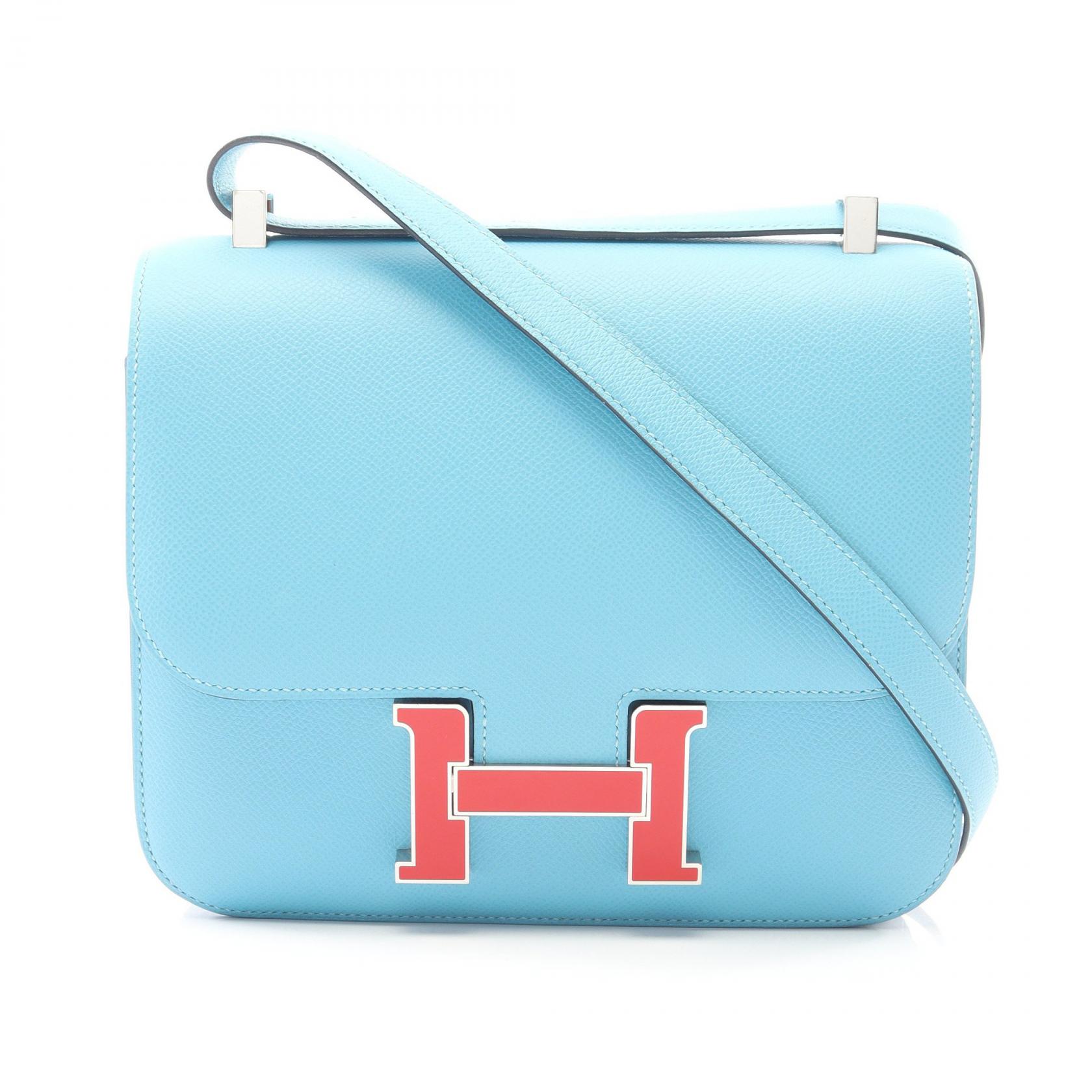 【15%OFFクーポン 7/19 20時～7/26 9:59】エルメス HERMES コンスタンス3 24 ショルダーバッグ バッグ レザー ヴォーエプソン ヴォーエプソン ブルー系 【中古】｜RECLO（リクロ）店