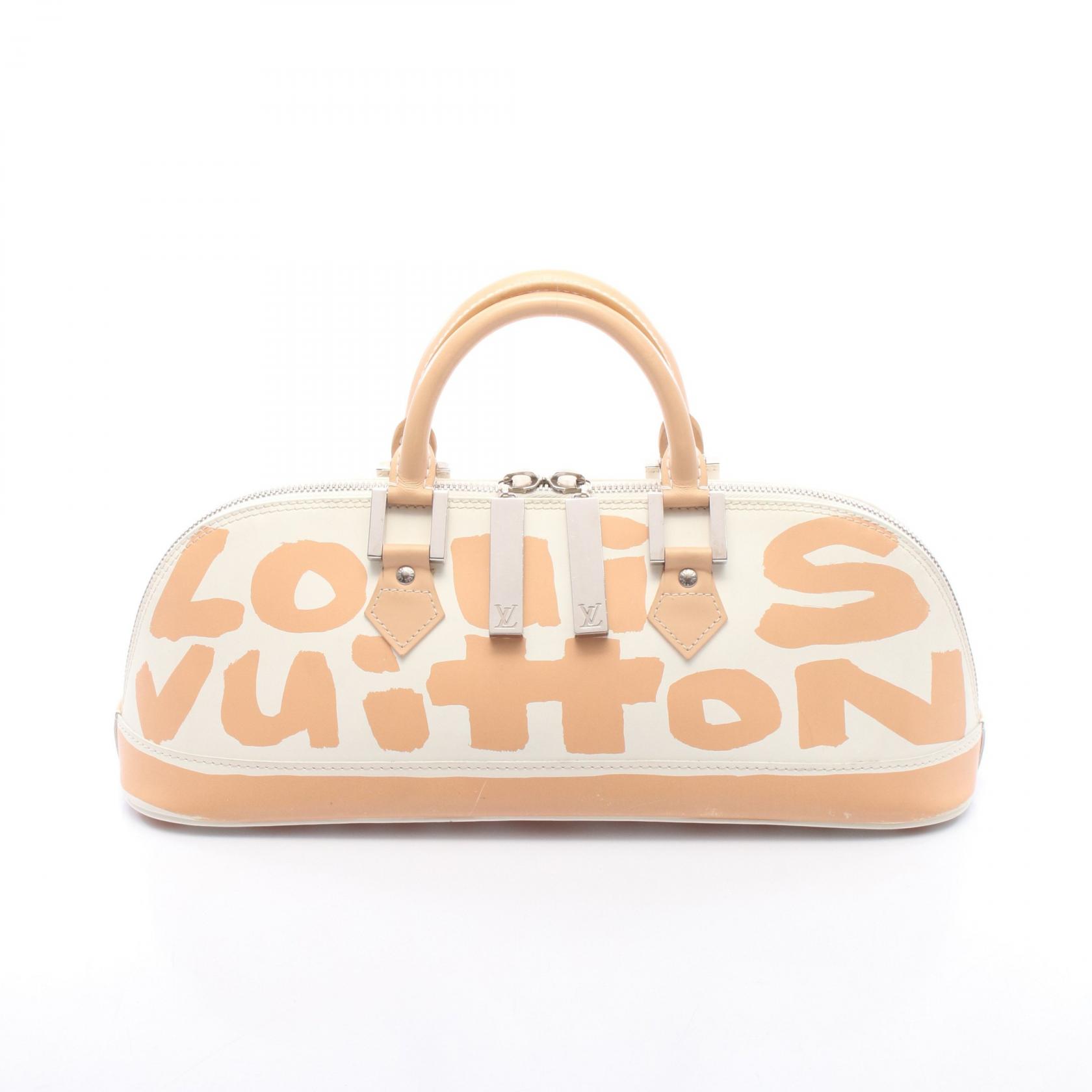 【10%OFFクーポン 7/21 10時～7/26 9:59】ルイ・ヴィトン LOUIS VUITTON アルマ ホリゾンタル モノグラムグラフィティ ハンドバッグ バッグ レザー ホワイト系 / ベージュ系 M92176 【中古】｜RECLO（リクロ）店