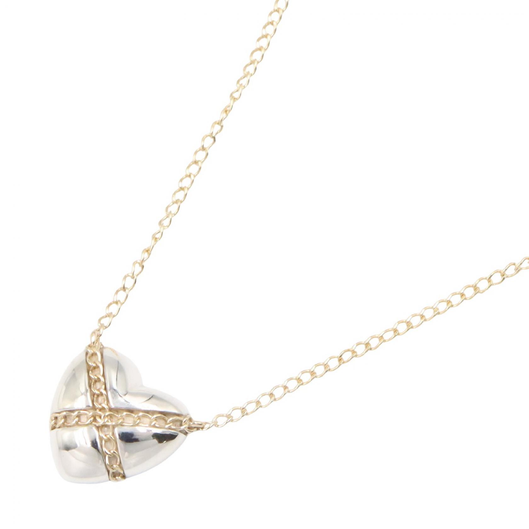【10%OFFクーポン 7/21 10時～7/26 9:59】ティファニー TIFFANY＆CO クロスハート ネックレス ネックレス ジュエリー シルバー925 K14YG ゴールド系 / シルバー系 【中古】｜RECLO（リクロ）店