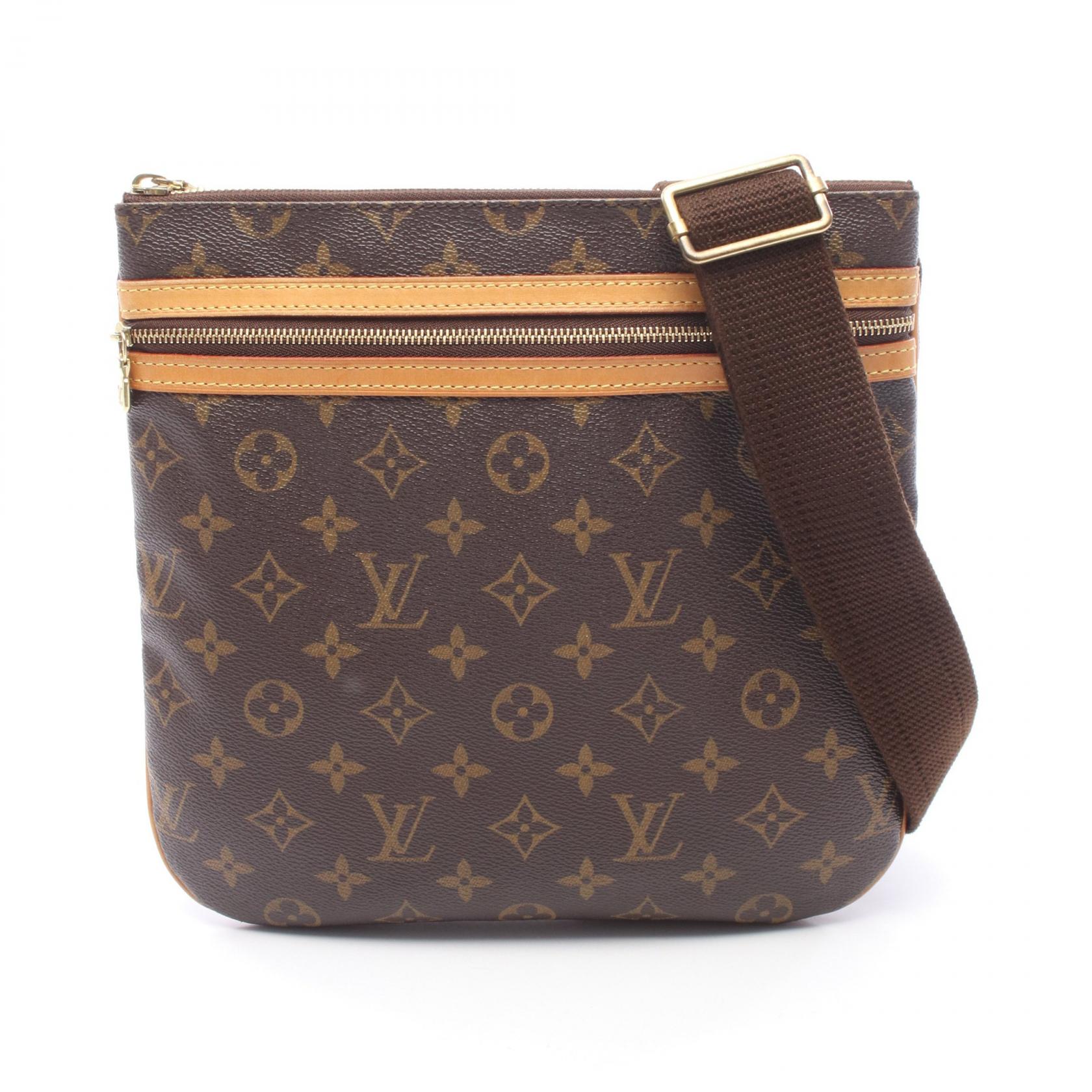 【15%OFFクーポン 7/19 20時~7/26 9:59】ルイ・ヴィトン LOUIS VUITTON ポシェットボスフォール ショルダーバッグ バッグ PVCコーティングキャンバス レザー モノグラム ブラウン系 M40044 【中古】|RECLO(リクロ)店
