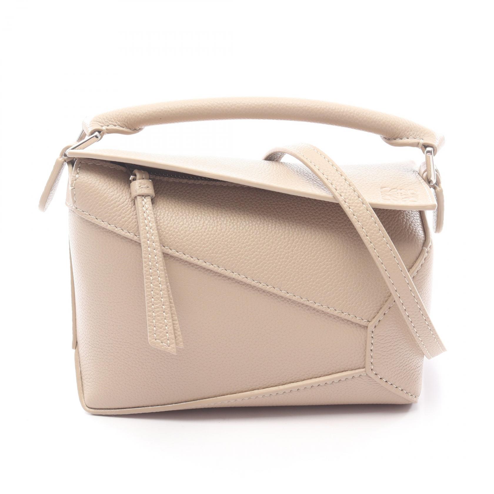 【10%OFFクーポン 7/21 10時～7/26 9:59】ロエベ LOEWE パズルエッジ ミニ 2WAY ハンドバッグ バッグ レザー ベージュ系 A510P88X605541 【新品】｜RECLO（リクロ）店
