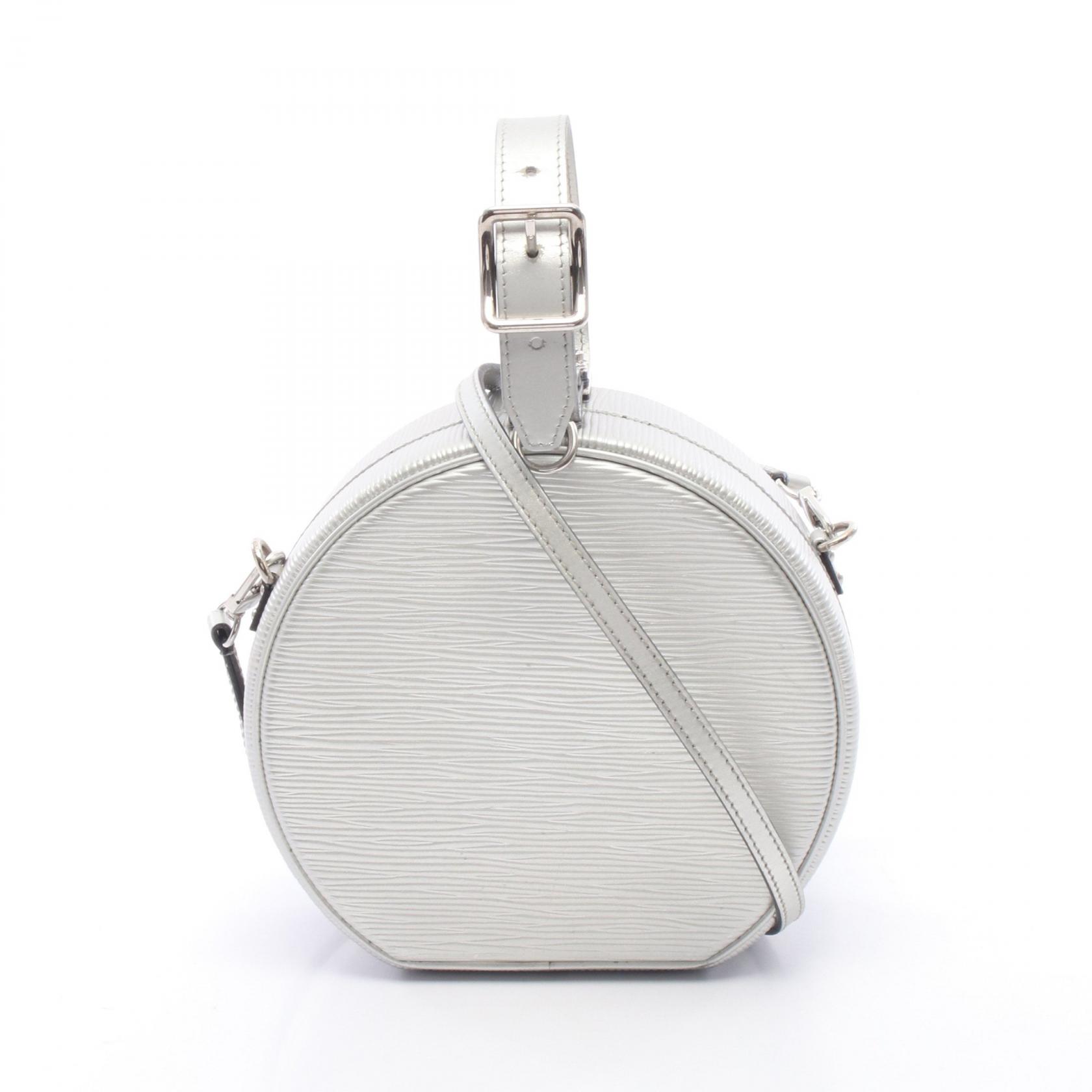 【15%OFFクーポン 7/19 20時～7/26 9:59】ルイ・ヴィトン LOUIS VUITTON プティット ボワット シャポー エピ 2WAY ハンドバッグ バッグ レザー シルバー系 M53074 【中古】｜RECLO（リクロ）店