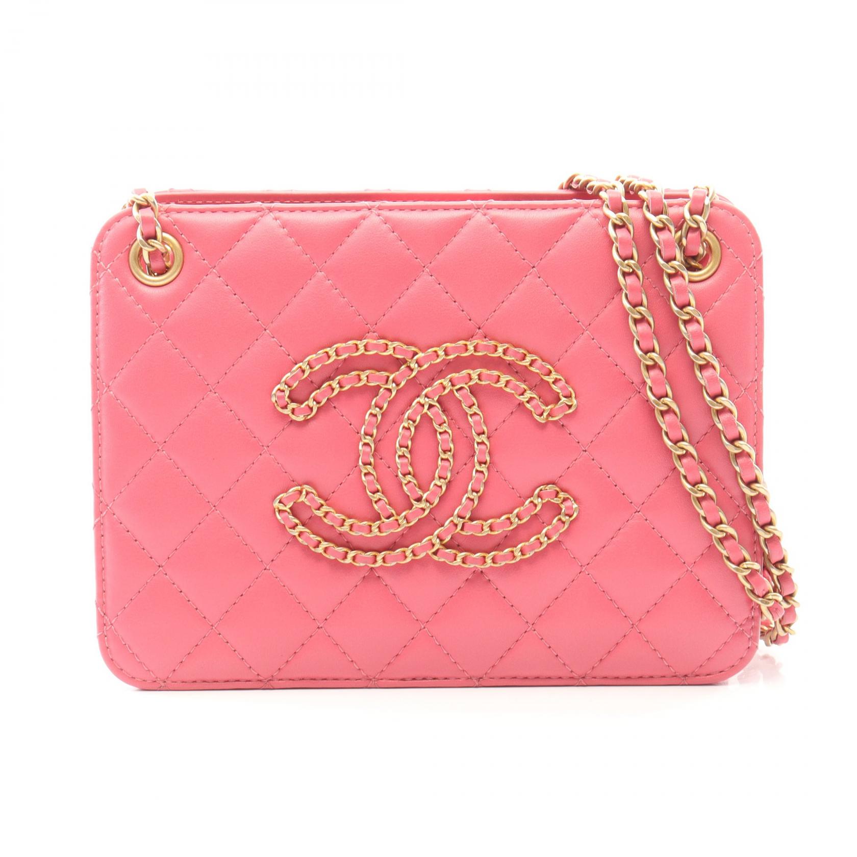 【15%OFFクーポン 7/19 20時~7/26 9:59】シャネル CHANEL マトラッセ ココマーク ショルダーバッグ バッグ ラムスキン(羊革) ピンク系 AS1750 【中古】|RECLO(リクロ)店