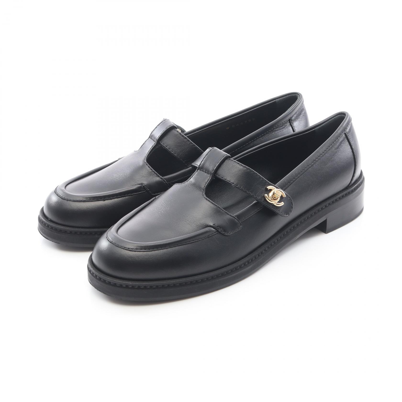 シャネル CHANEL ココマーク ターンロック ローファー 靴 レザー ブラック系 G46799 【中古】｜RECLO（リクロ）店
