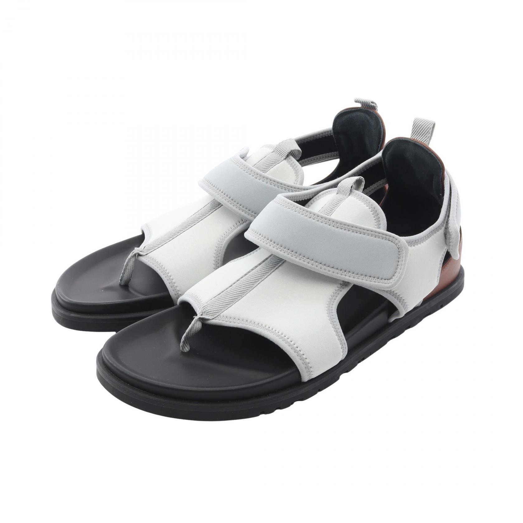エルメス HERMES ジョルノ サンダル 靴 レザー ファブリック グレー系 / ブラウン系 【中古】｜RECLO（リクロ）店