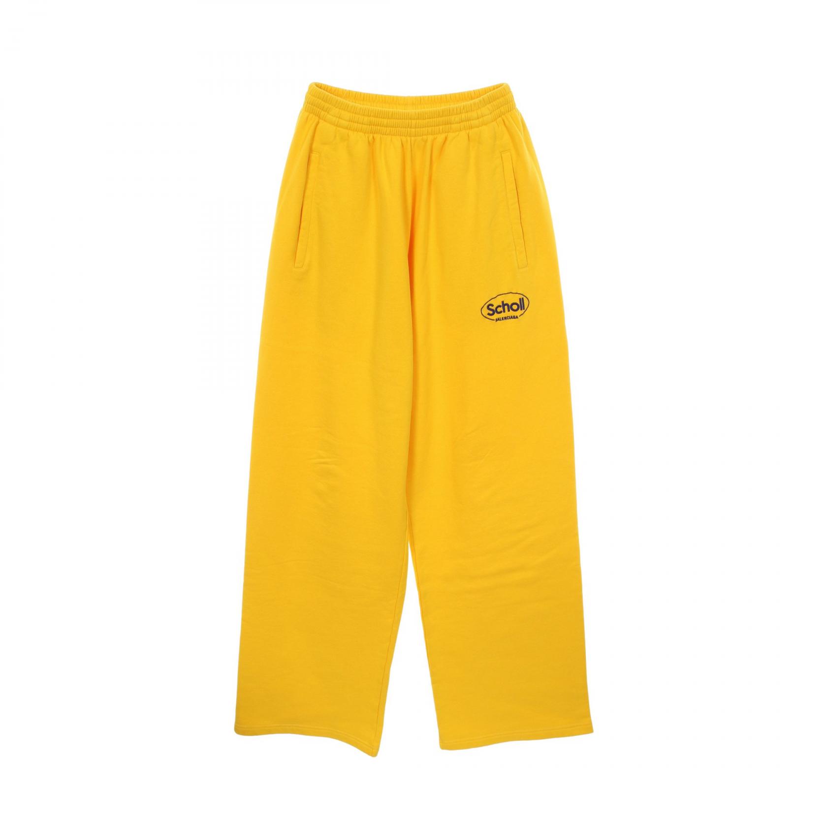【10%OFFクーポン 7/18 0時~7/21 9:59】バレンシアガ BALENCIAGA BALENCIAGA × Scholl スウェットバギーロングパンツ パンツ 衣料品 ボトムス コットン イエロー系 844177 【中古】|RECLO(リクロ)店