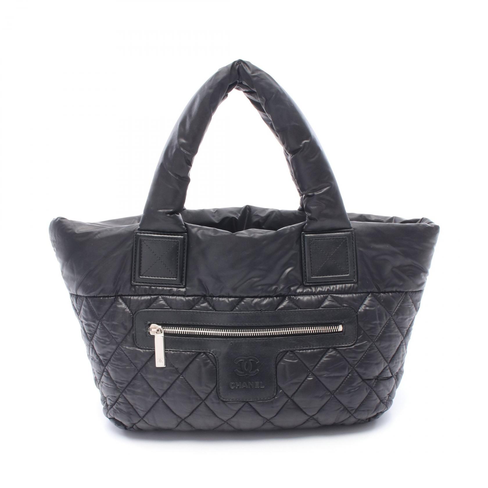 【10%OFFクーポン 7/21 10時~7/26 9:59】シャネル CHANEL コココクーン スモール リバーシブル トートバッグ バッグ ナイロン レザー ブラック系 / ボルドー系 A48610 【中古】|RECLO(リクロ)店