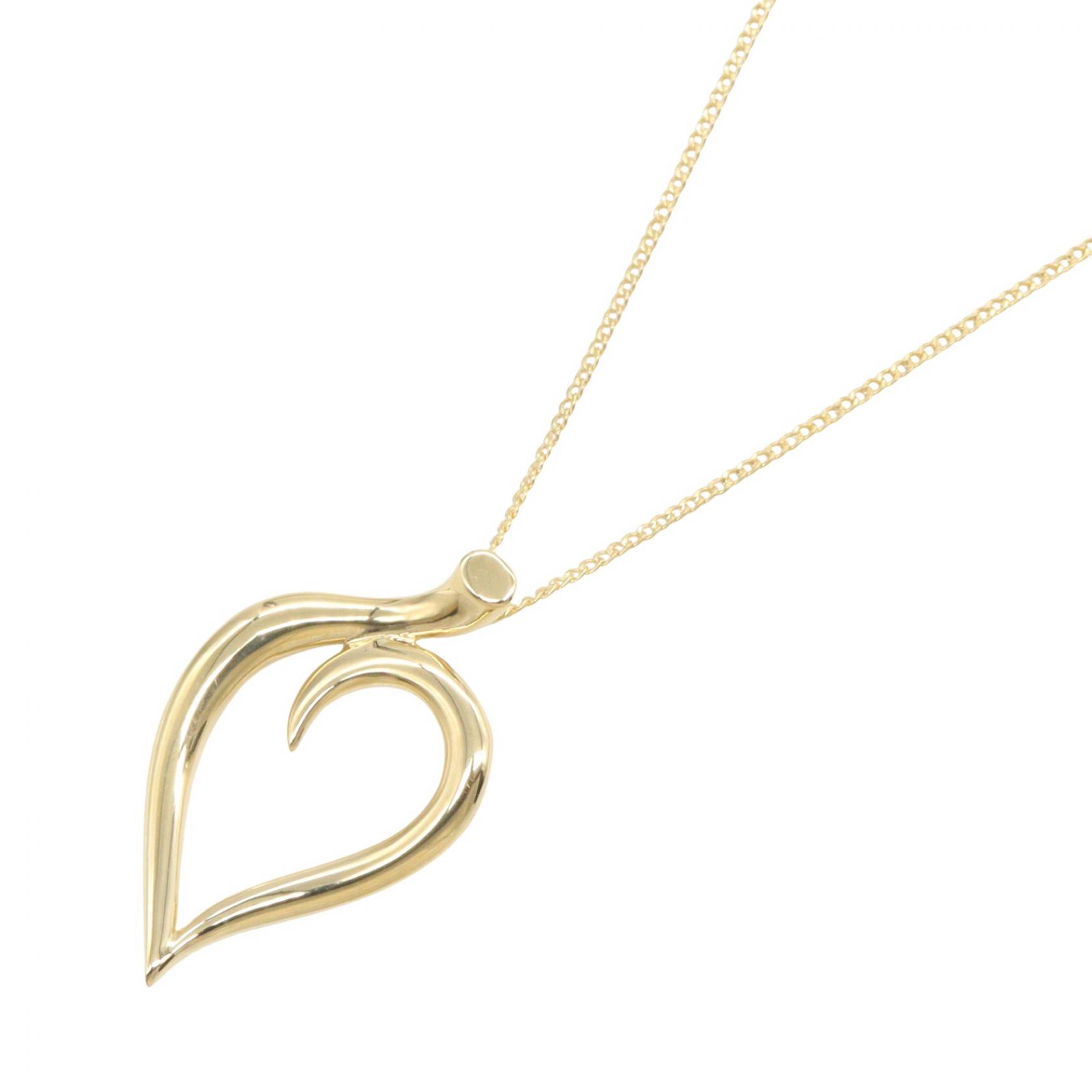 【全品ポイント11倍｜7/30 0:00-23:59】ティファニー TIFFANY＆CO リーフハート ネックレス ネックレス ジュエリー K18（イエローゴールド） ゴールド系 【中古】｜RECLO（リクロ）店