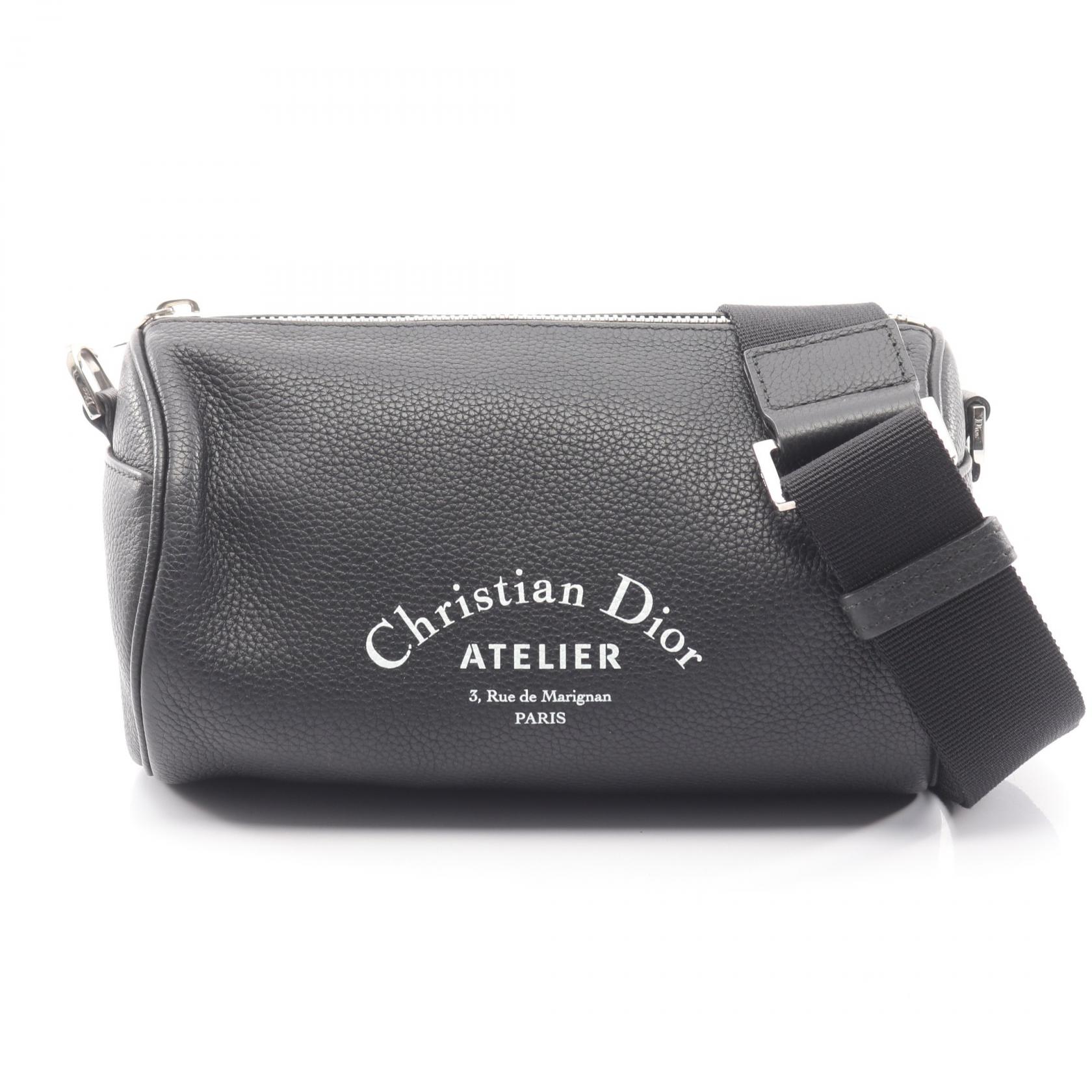 【15%OFFクーポン 7/19 20時～7/26 9:59】ディオール Dior アトリエ ローラー ショルダーバッグ バッグ レザー ブラック系 1ATPO061XXX-H03E 【中古】｜RECLO（リクロ）店