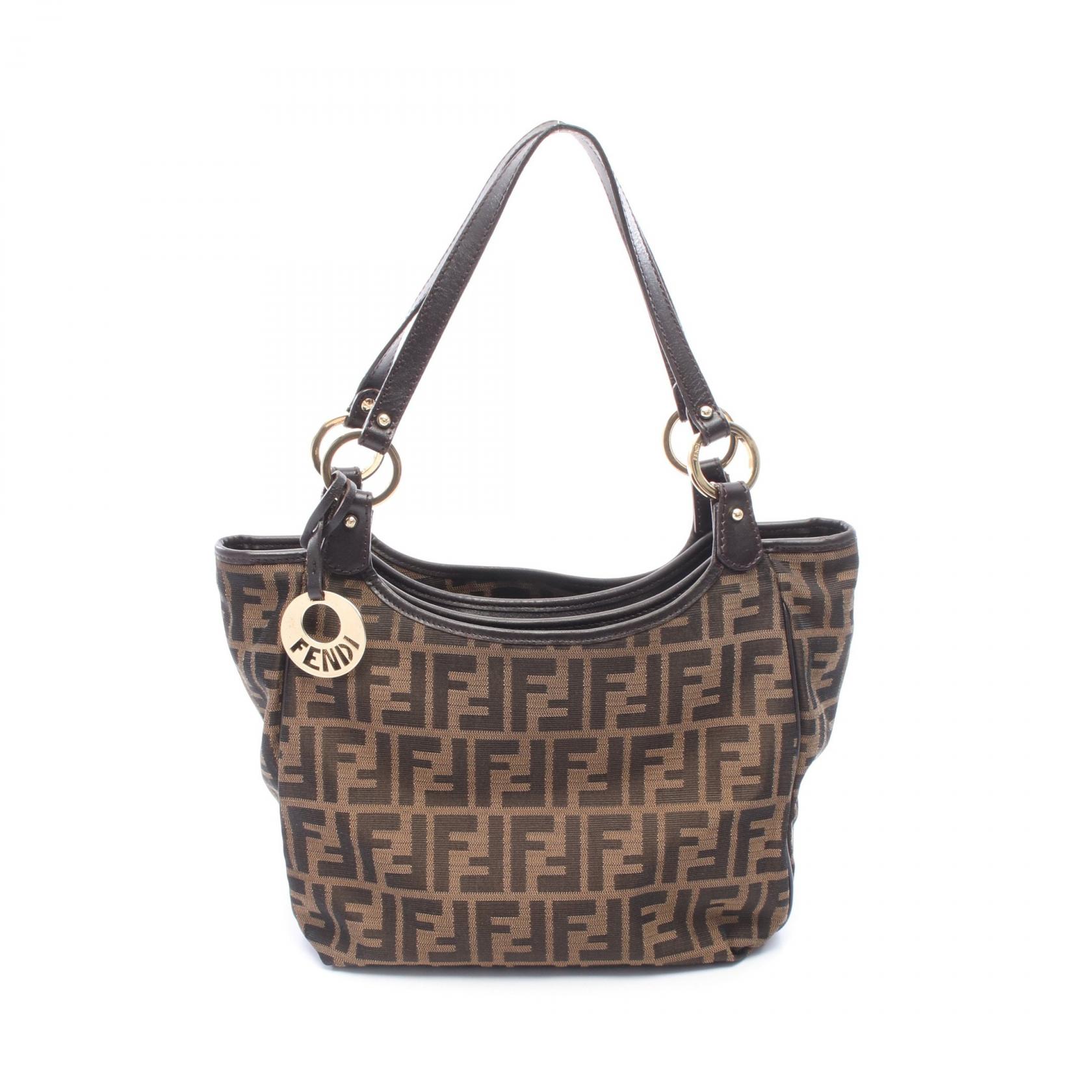 フェンディ FENDI ズッカ トートバッグ バッグ キャンバス レザー ブラウン系 【中古】｜RECLO（リクロ）店