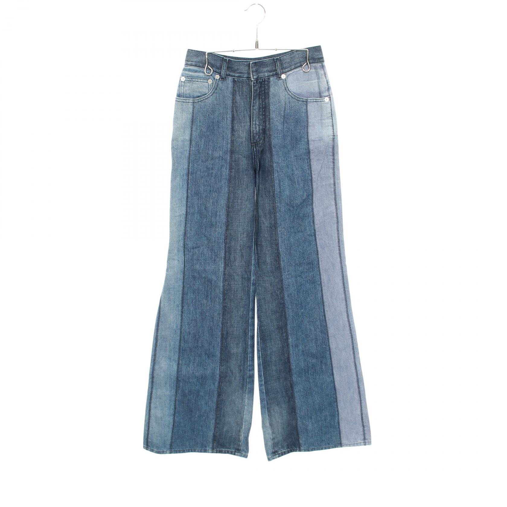 【10%OFFクーポン 7/21 10時~7/26 9:59】クリスチャンディオール Christian Dior ワイド デニムパンツ 衣料品 ボトムス コットン ネイビー系 【中古】|RECLO(リクロ)店