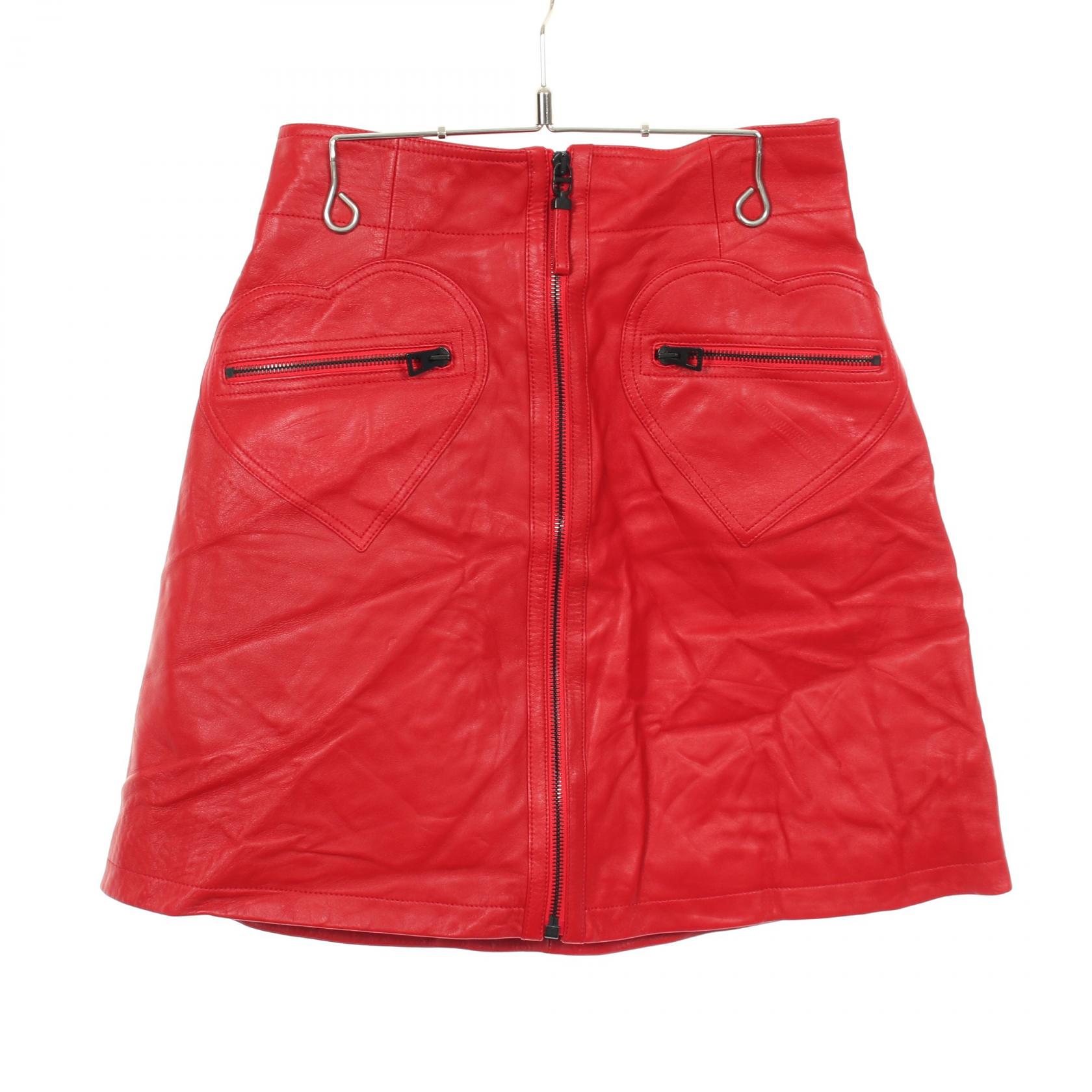 【10%OFFクーポン 7/21 10時～7/26 9:59】クリスチャンディオール Christian Dior ジップ スカート 衣料品 ボトムス レザー レッド系 155J55AL019 【中古】｜RECLO（リクロ）店