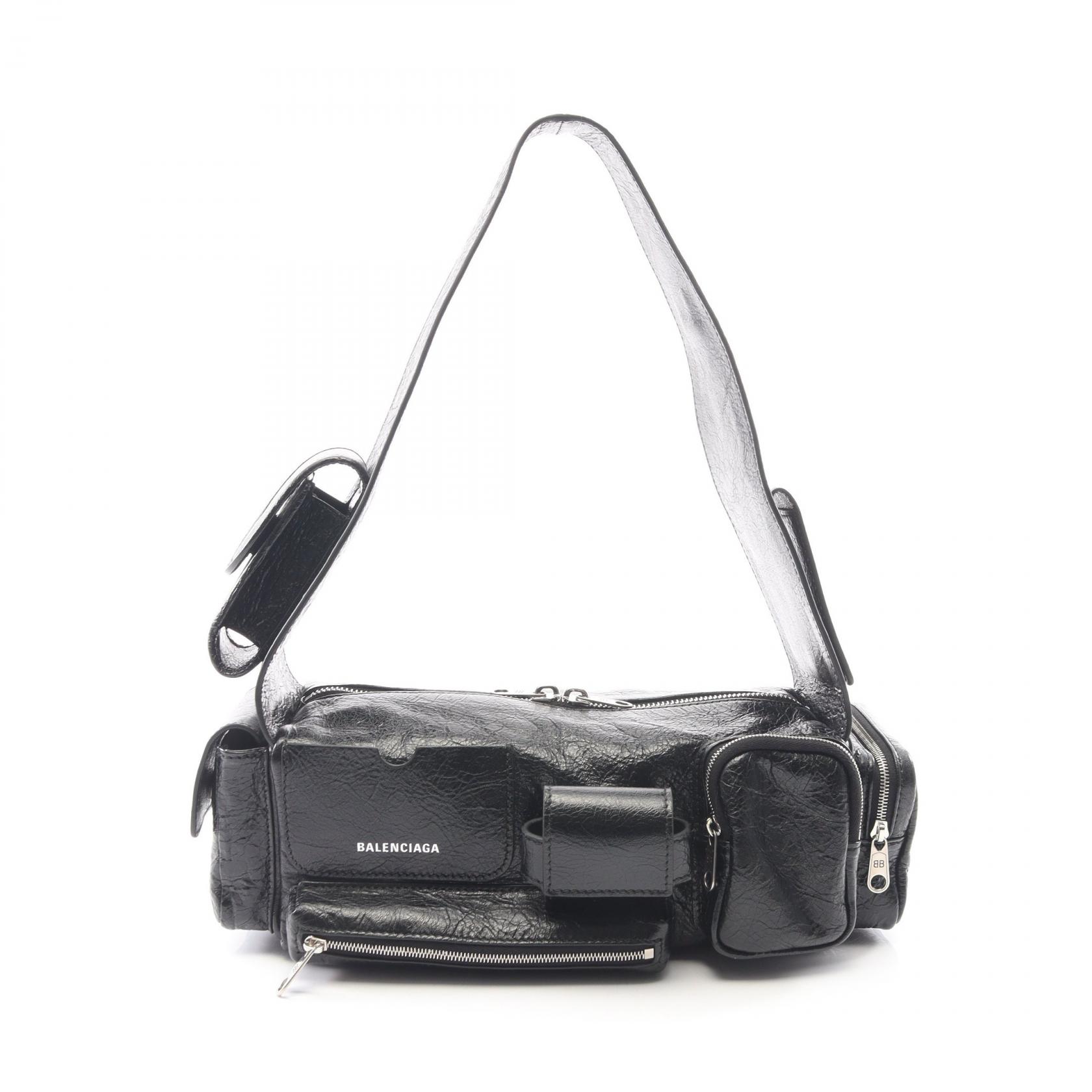 【10%OFFクーポン 7/21 10時~7/26 9:59】バレンシアガ BALENCIAGA スーパービジー ショルダーバッグ バッグ レザー ブラック系 762516 【中古】|RECLO(リクロ)店