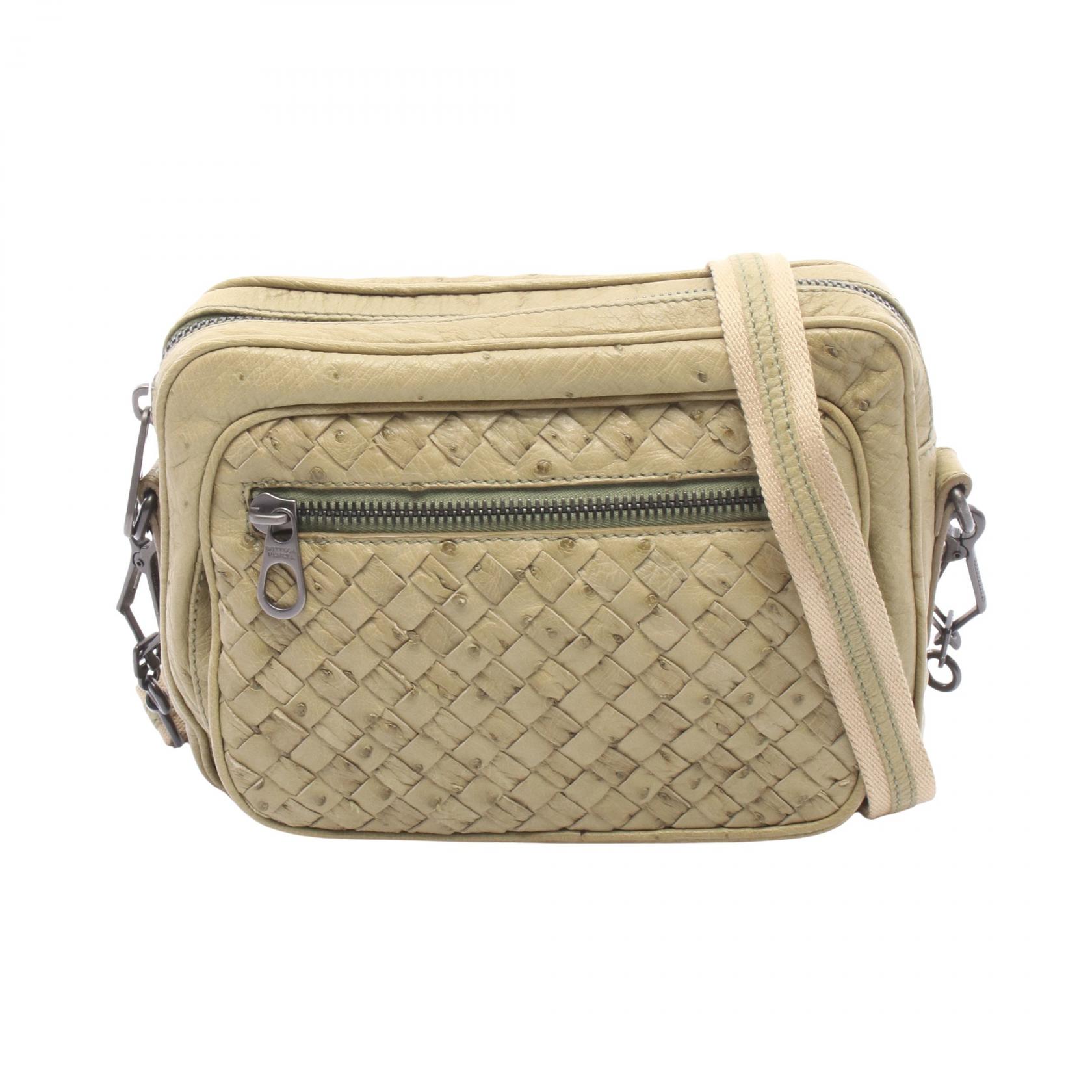 【15%OFFクーポン 7/19 20時~7/26 9:59】ボッテガヴェネタ BOTTEGA VENETA イントレチャート ショルダーバッグ バッグ レザー グリーン系 【中古】|RECLO(リクロ)店