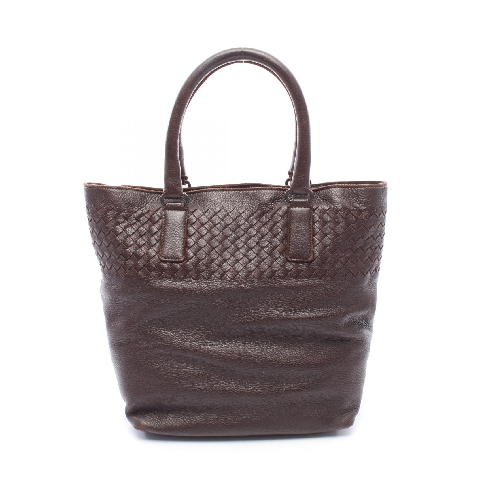 【15%OFFクーポン 7/19 20時~7/26 9:59】ボッテガヴェネタ BOTTEGA VENETA イントレチャート トートバッグ バッグ レザー ブラウン系 173185 【中古】|RECLO(リクロ)店