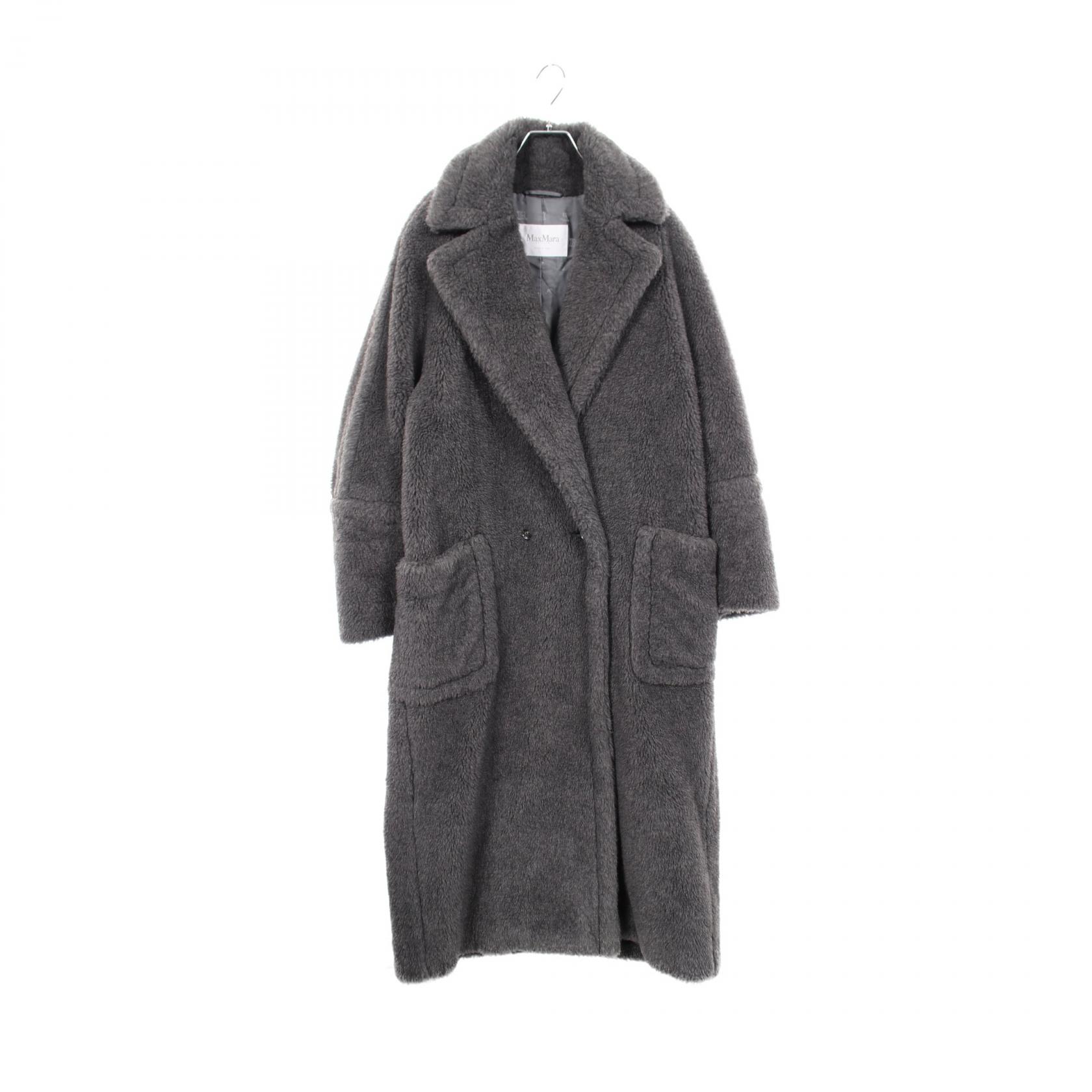 【10%OFFクーポン 7/21 10時~7/26 9:59】マックスマーラ MAX MARA カディアック テディベア 衣料品 アウター ウール アルパカ グレー系 【中古】|RECLO(リクロ)店