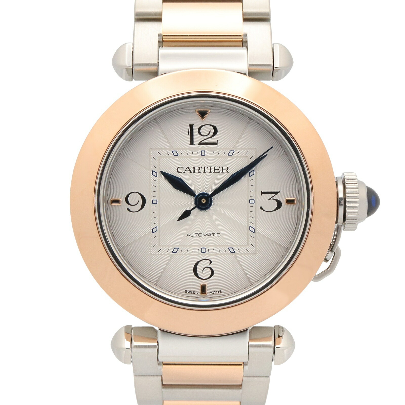 【10%OFFクーポン 7/21 10時~7/26 9:59】カルティエ CARTIER パシャ ドゥ カルティエ 腕時計 時計 K18PG(ピンクゴールド) ステンレススチール シルバー系 W2PA0008 【中古】|RECLO(リクロ)店