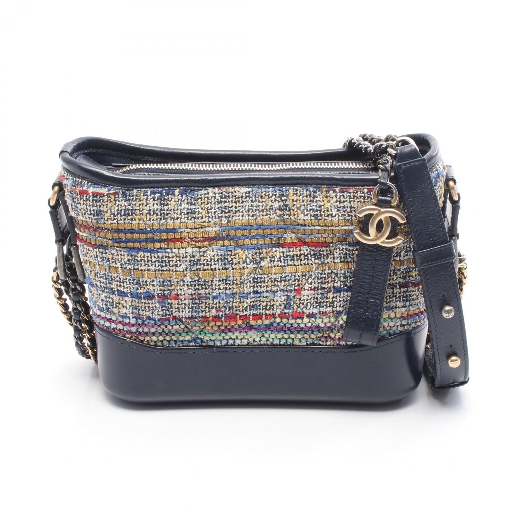 シャネル CHANEL ガブリエル ドゥ シャネル スモール ホーボー ショルダーバッグ バッグ ファブリック レザー ネイビー系 / マルチカラー 【中古】｜RECLO（リクロ）店