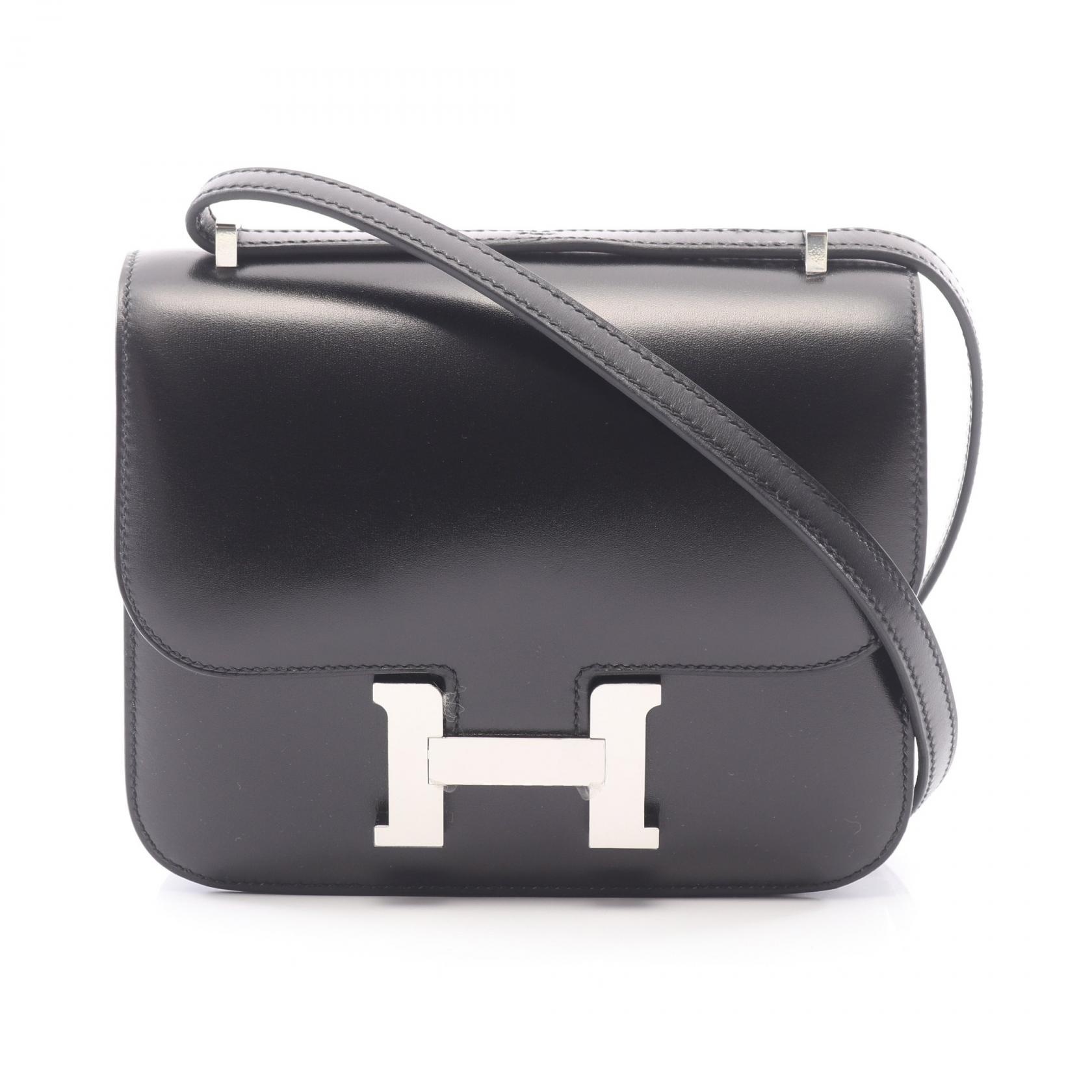 【10%OFFクーポン 7/21 10時～7/26 9:59】エルメス HERMES コンスタンス3 ミニ ショルダーバッグ バッグ カーフ（牛革） レザー ボックスカーフ ブラック系 【中古】｜RECLO（リクロ）店