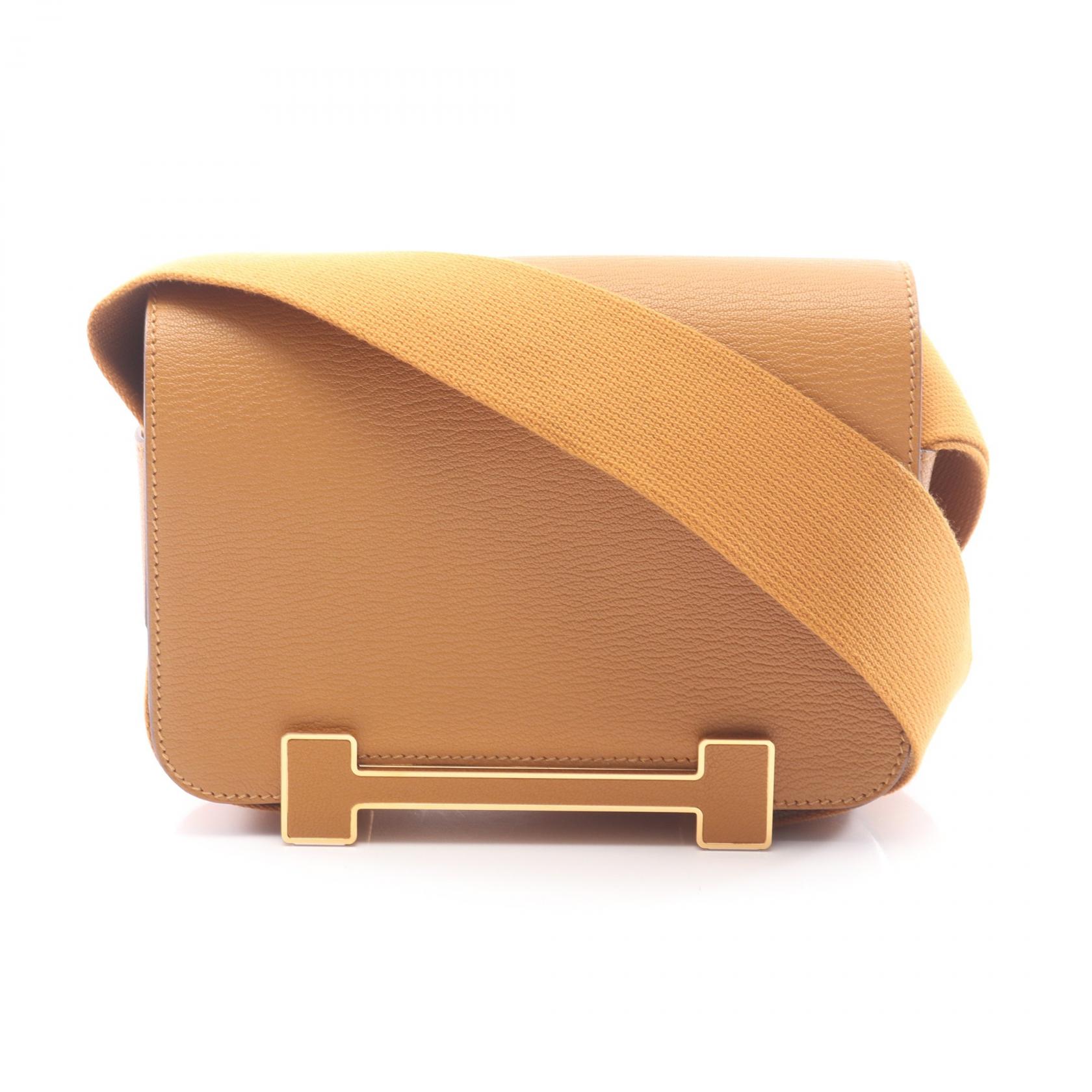 【15%OFFクーポン 7/19 20時～7/26 9:59】エルメス HERMES ゲタ ショルダーバッグ バッグ レザー シェーブル シェーブル ブラウン系 【中古】｜RECLO（リクロ）店