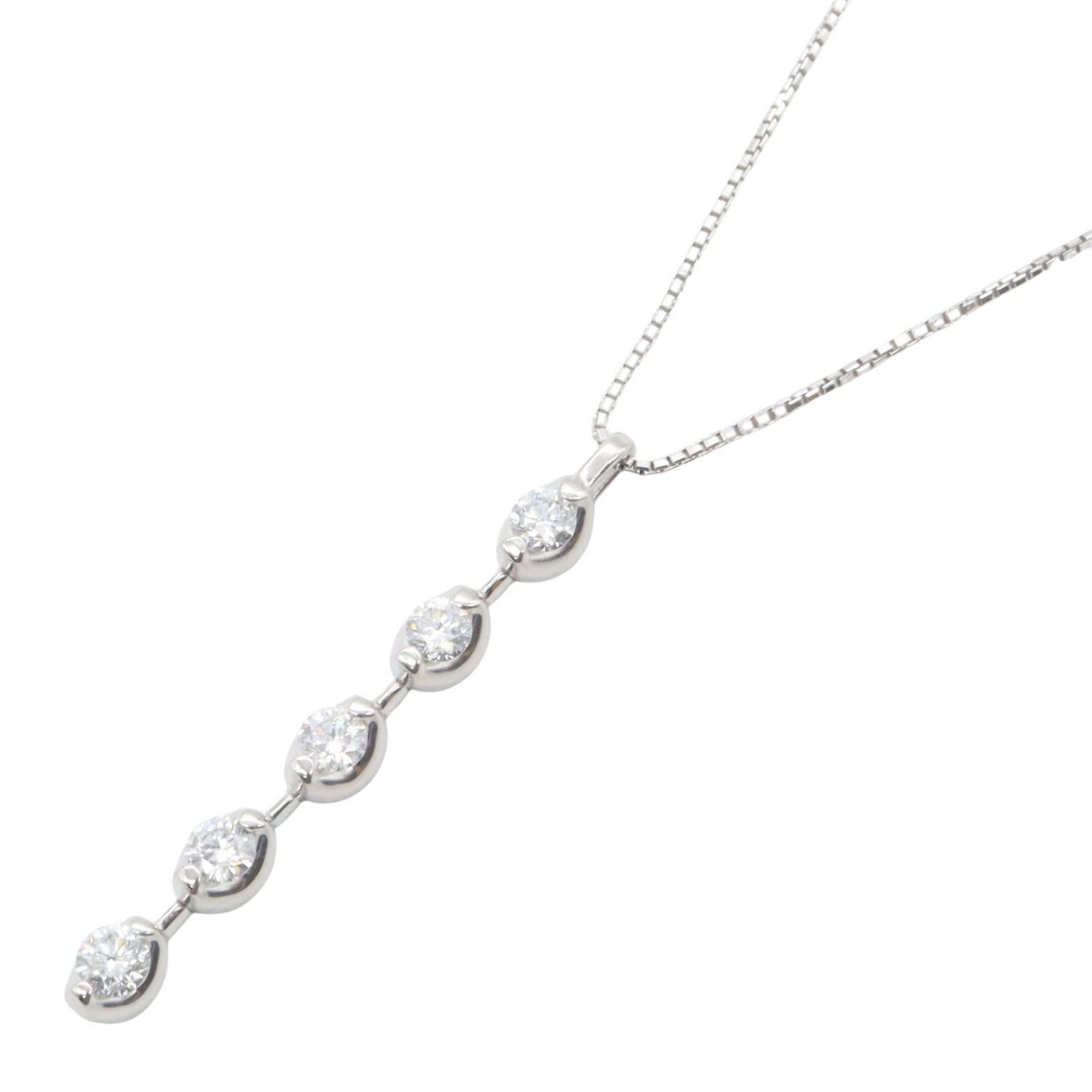 【10%OFFクーポン 7/21 10時～7/26 9:59】ジュエリー JEWELRY ダイヤモンド ネックレス ネックレス ジュエリー K18WG（ホワイトゴールド） ダイヤモンド シルバー系 / クリア系 ﾀﾞｲﾔ 4.3g 【中古】｜RECLO（リクロ）店