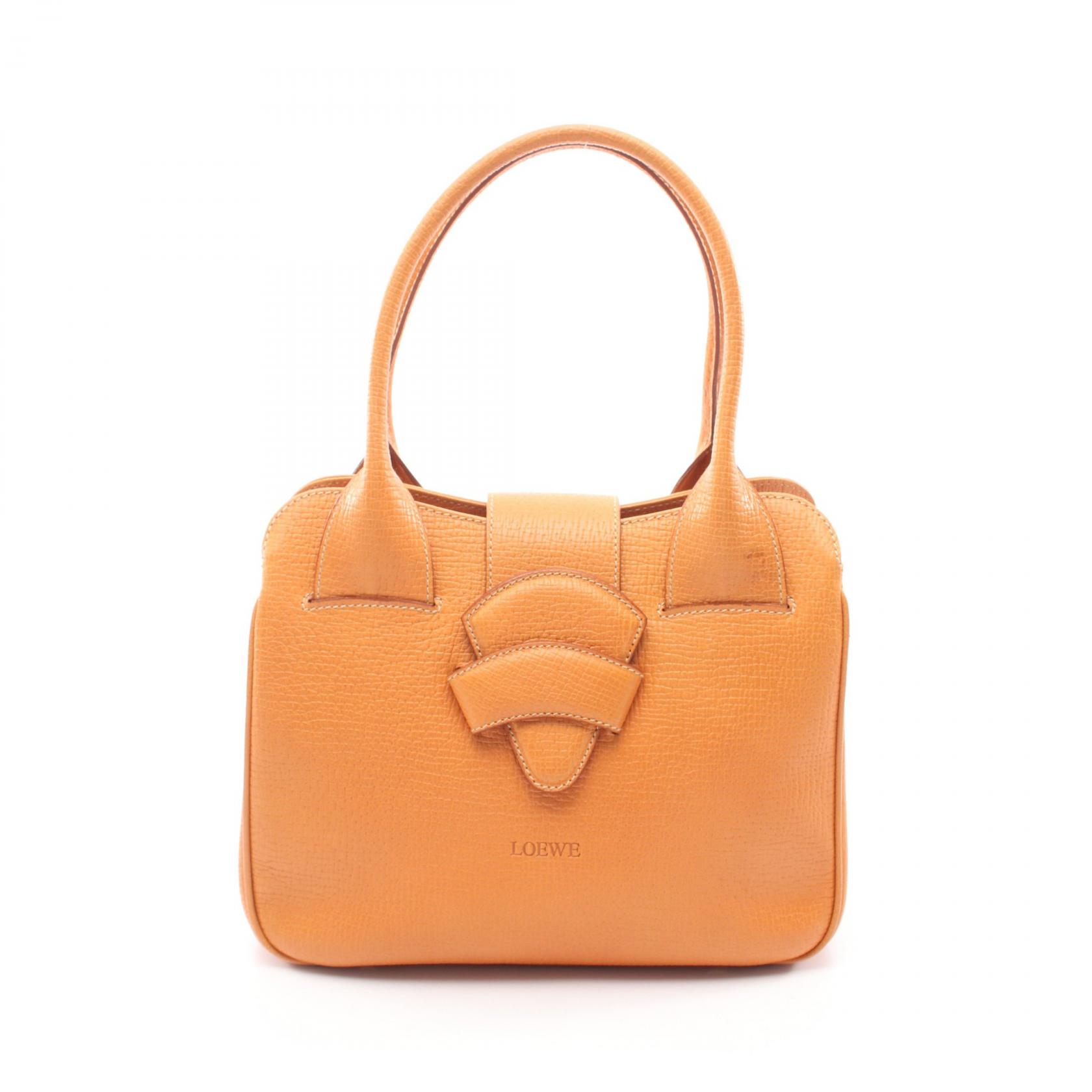 【15%OFFクーポン 7/19 20時~7/26 9:59】ロエベ LOEWE バルセロナ ハンドバッグ バッグ レザー ブラウン系 【中古】|RECLO(リクロ)店