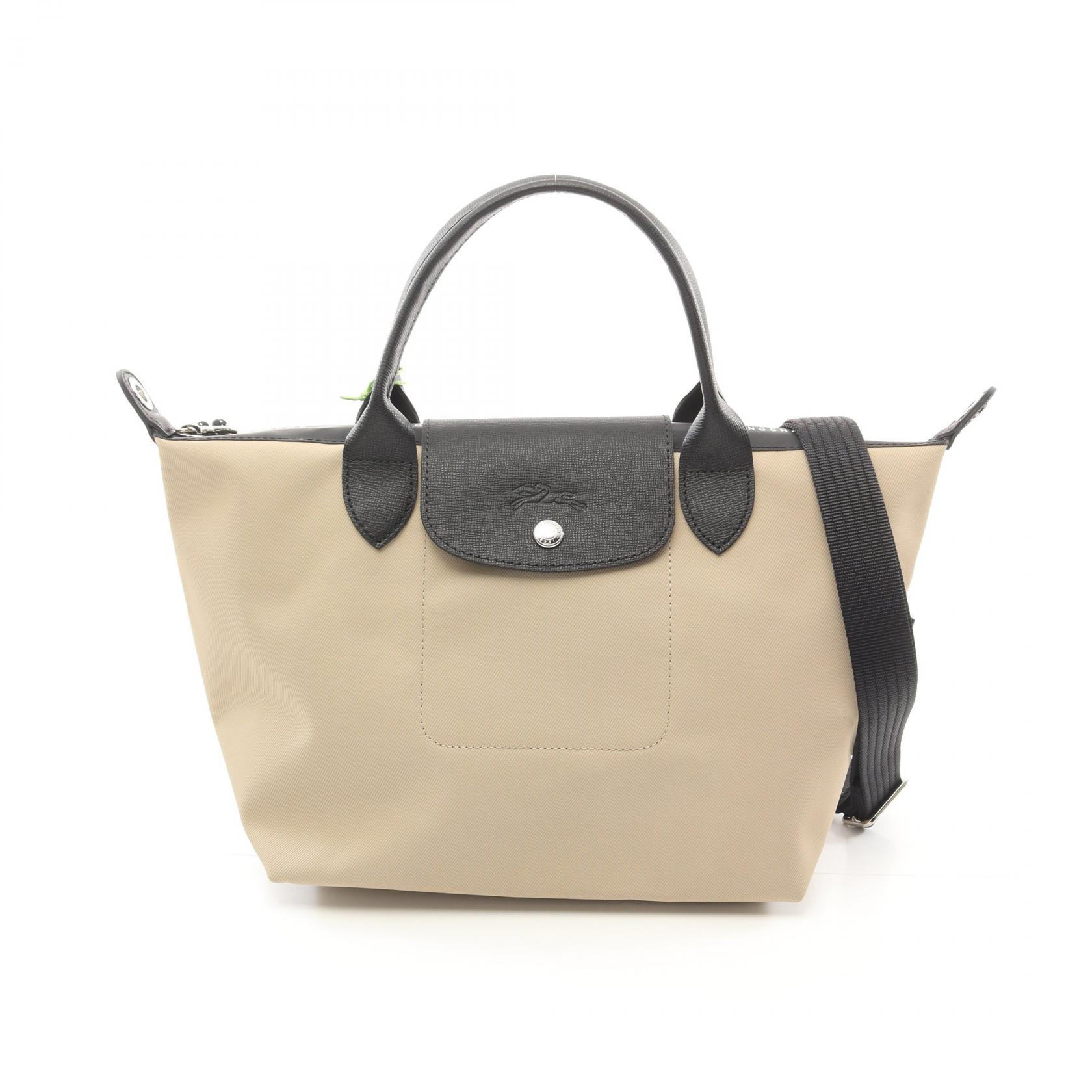 【10%OFFクーポン 7/21 10時～7/26 9:59】ロンシャン Longchamp ル プリアージュ エナジー S 2WAY トートバッグ バッグ キャンバス レザー ベージュ系 / ブラック系 L1512HSR299 【新品】｜RECLO（リクロ）店