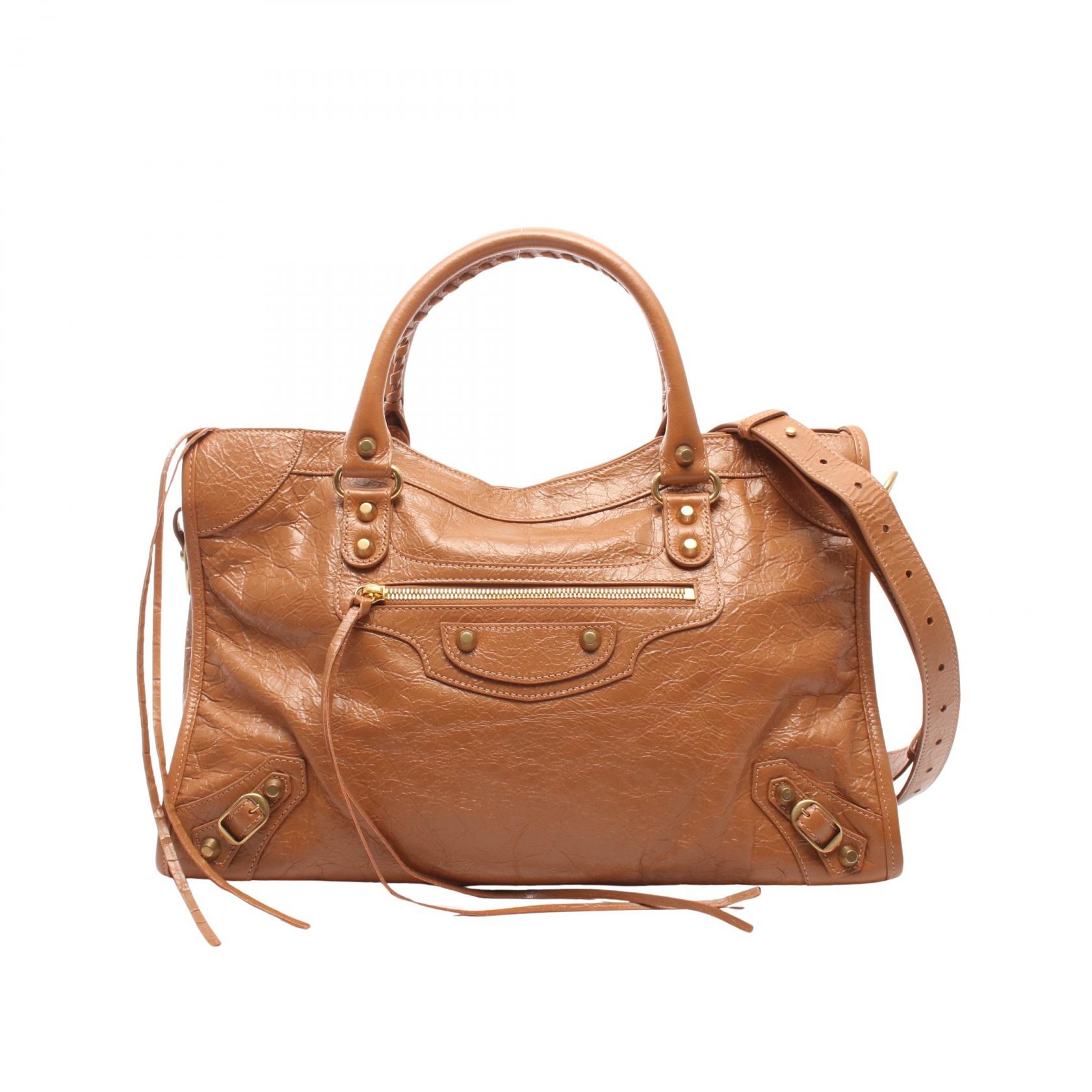 【10%OFFクーポン 7/21 10時～7/26 9:59】バレンシアガ BALENCIAGA シティ ミディアム 2WAY ハンドバッグ バッグ レザー ブラウン系 823058210F62630 【新品】｜RECLO（リクロ）店