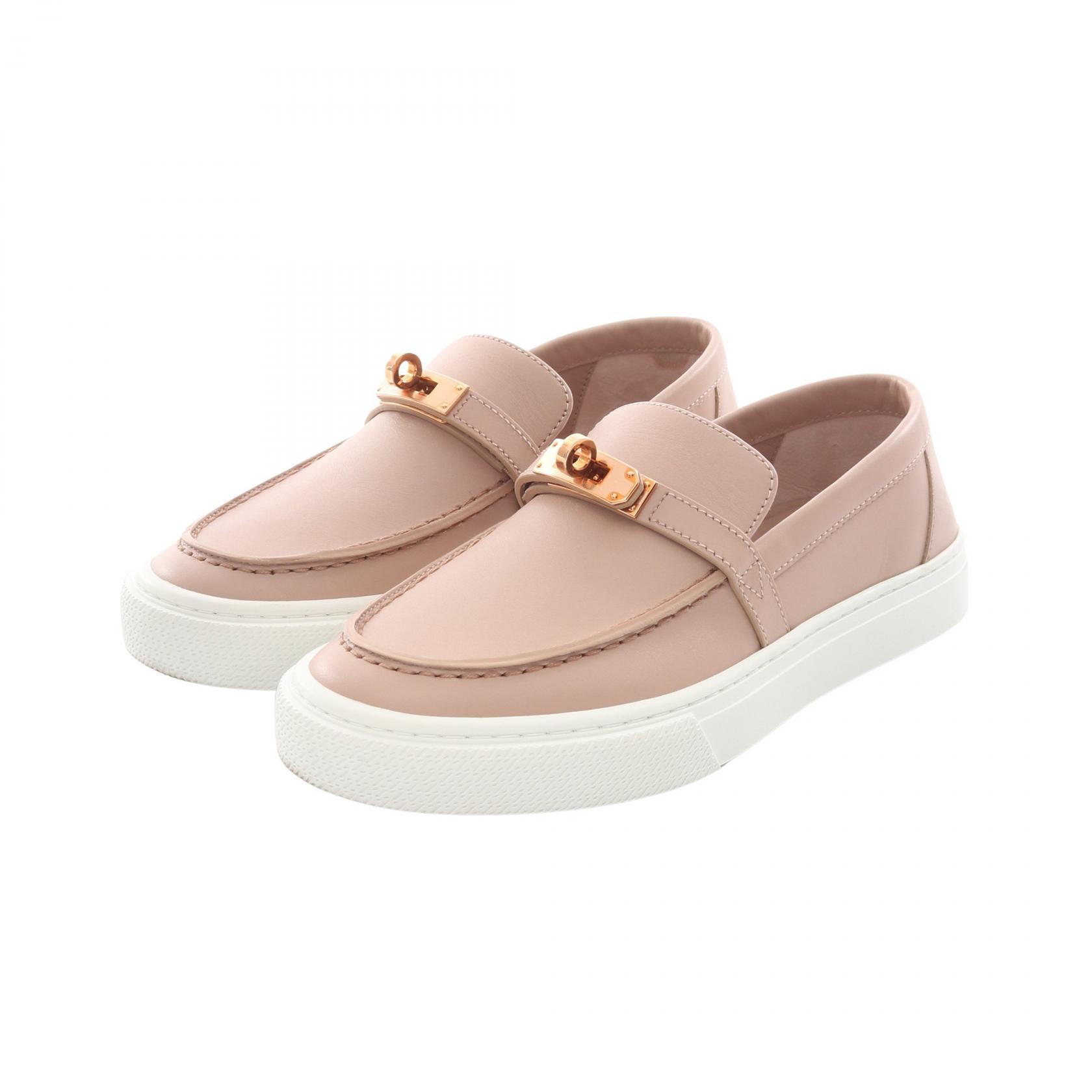 【10%OFFクーポン 7/18 0時～7/21 9:59】エルメス HERMES Game ゲーム ケリーバックル スリッポン 靴 レザー ピンク系 H23107 【中古】｜RECLO（リクロ）店