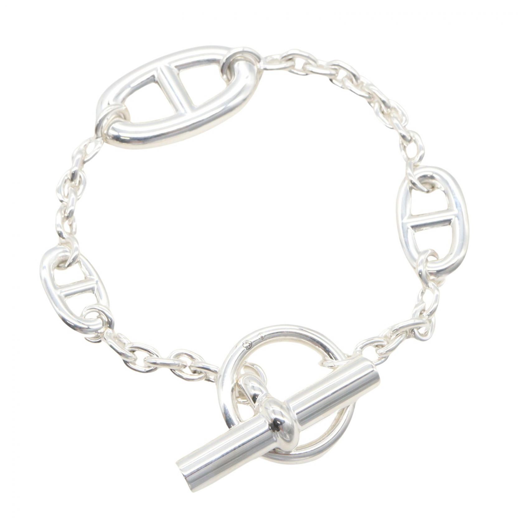 【10%OFFクーポン 7/21 10時～7/26 9:59】エルメス HERMES シェーヌダンクルファランドール ブレスレット ブレスレット アクセサリー シルバー925 シルバー系 【中古】｜RECLO（リクロ）店