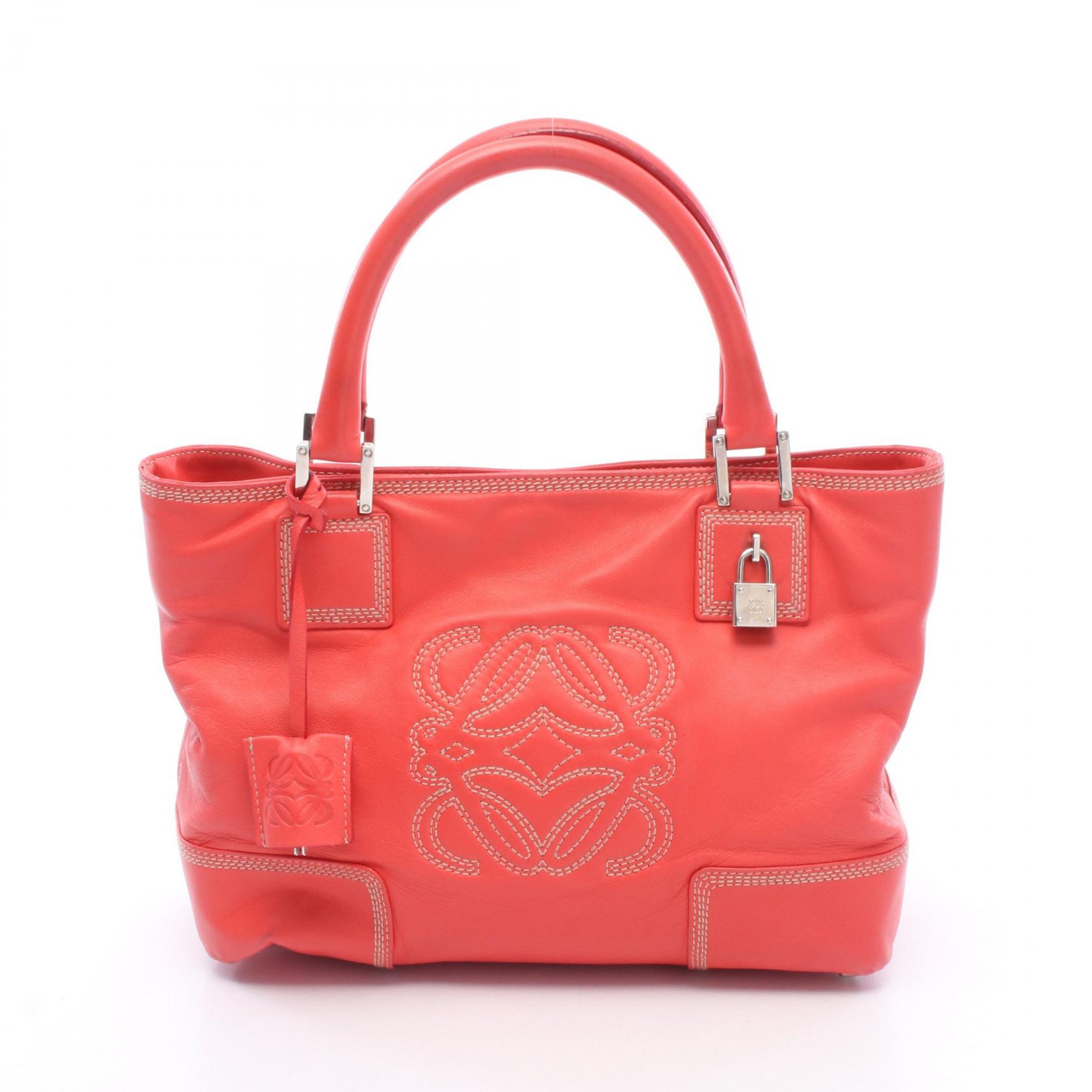 【10%OFFクーポン 7/21 10時～7/26 9:59】ロエベ LOEWE アマソナ フスタ ハンドバッグ バッグ レザー レッド系 311.54.028 【中古】｜RECLO（リクロ）店
