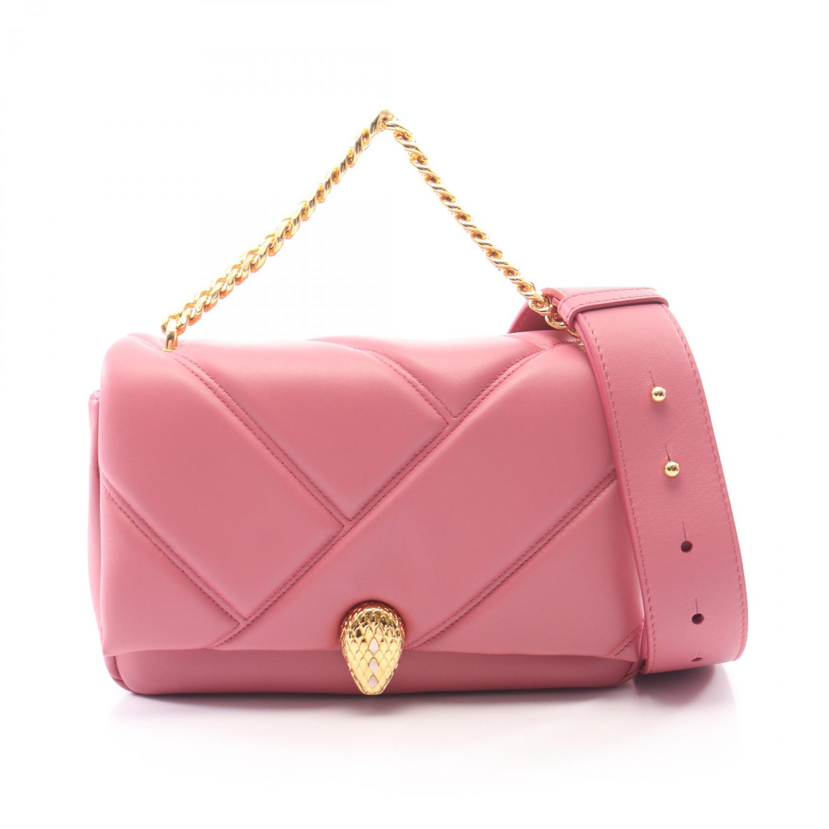 【15%OFFクーポン 7/19 20時~7/26 9:59】ブルガリ BVLGARI セルペンティ カボション 2WAY ハンドバッグ バッグ レザー ピンク系 291089 【中古】|RECLO(リクロ)店
