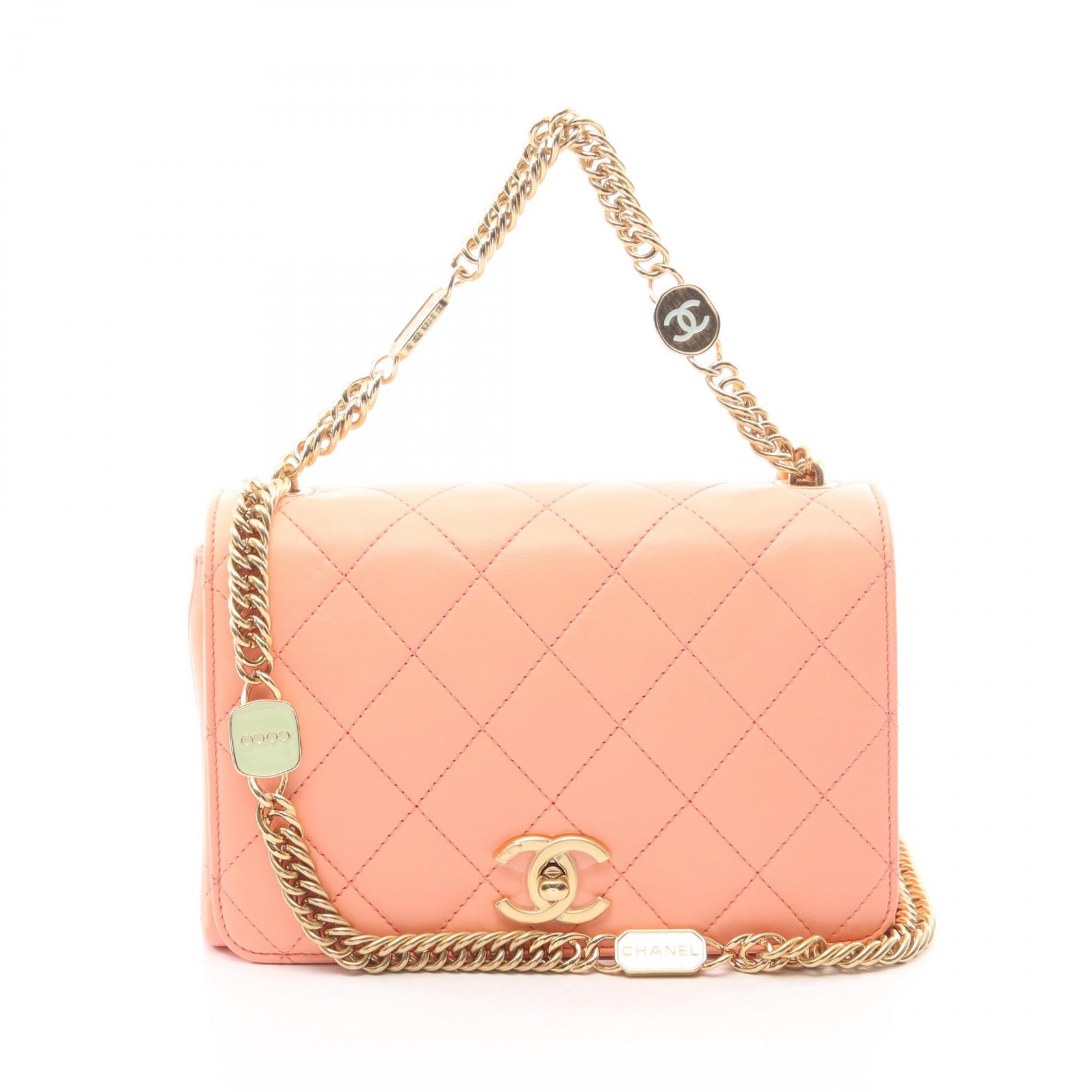 【15%OFFクーポン 7/19 20時～7/26 9:59】シャネル CHANEL マトラッセ 2WAY ショルダーバッグ バッグ ラムスキン（羊革） オレンジ系 【中古】｜RECLO（リクロ）店 321,750円